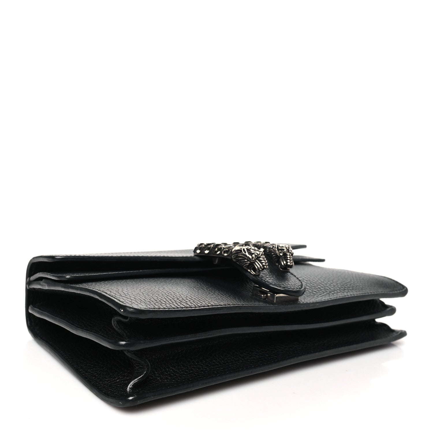 Pebbled Calfskin Small Dionysus Shoulder Bag Black
