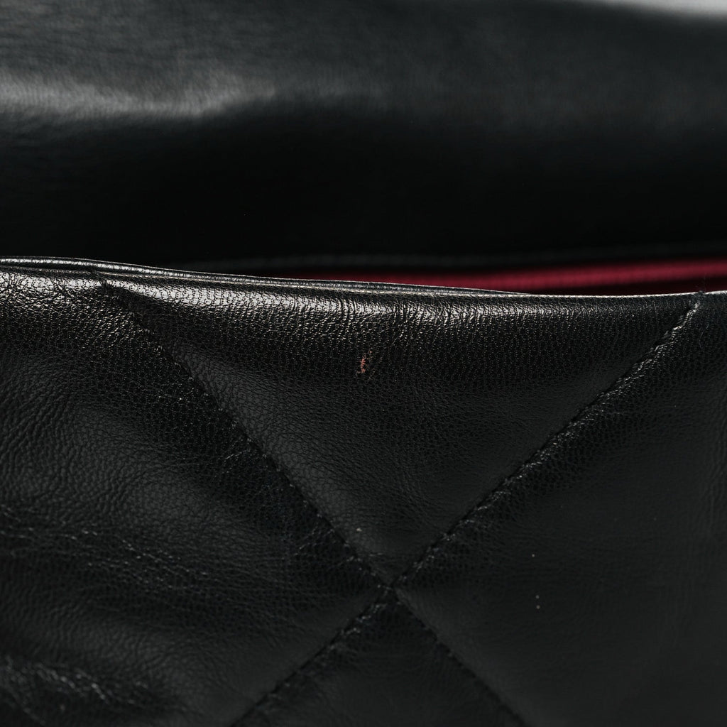 Lambskin Quilted Medium Chanel 19 Flap Black