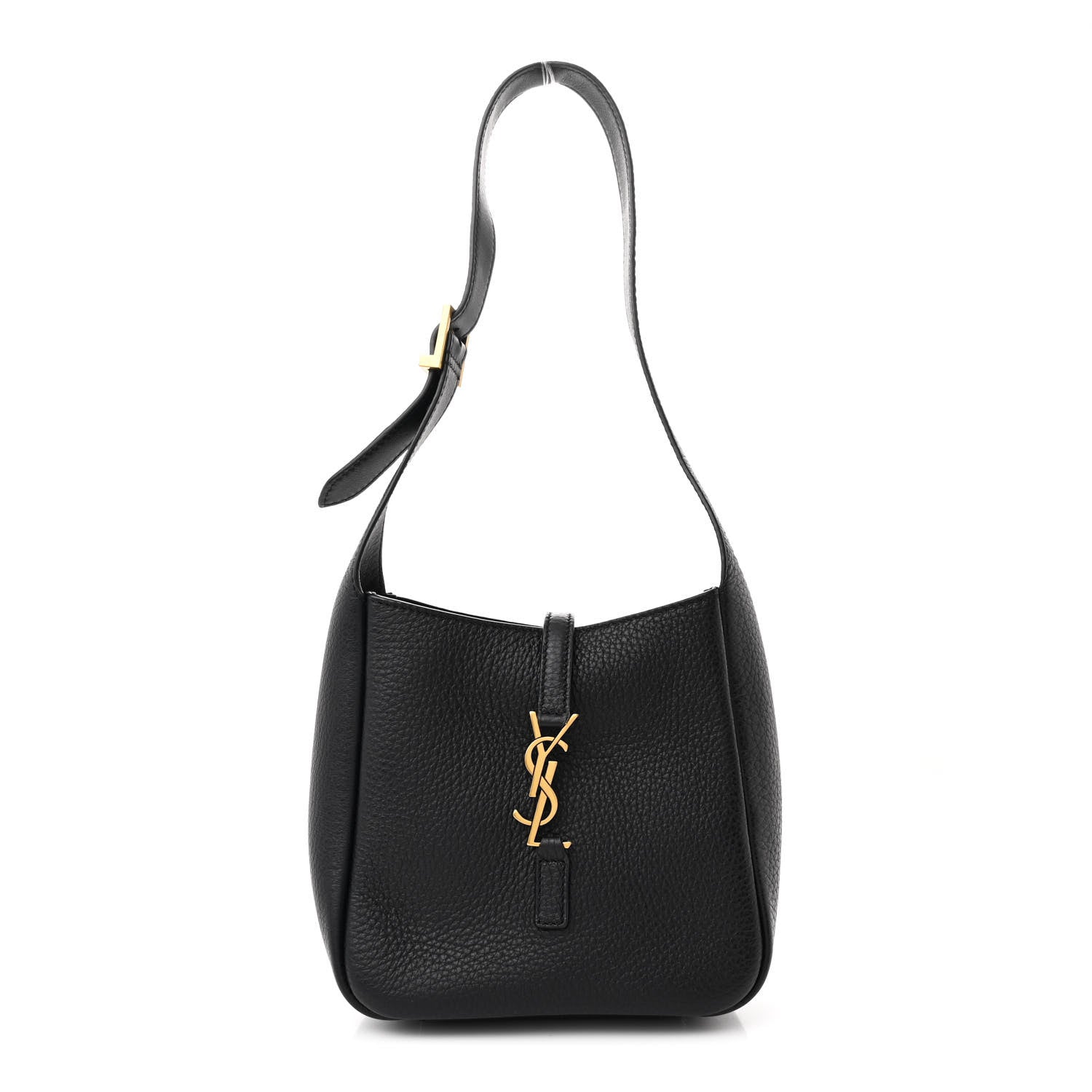 Grained Calfskin Baby Le 5 A 7 Supple Hobo Black