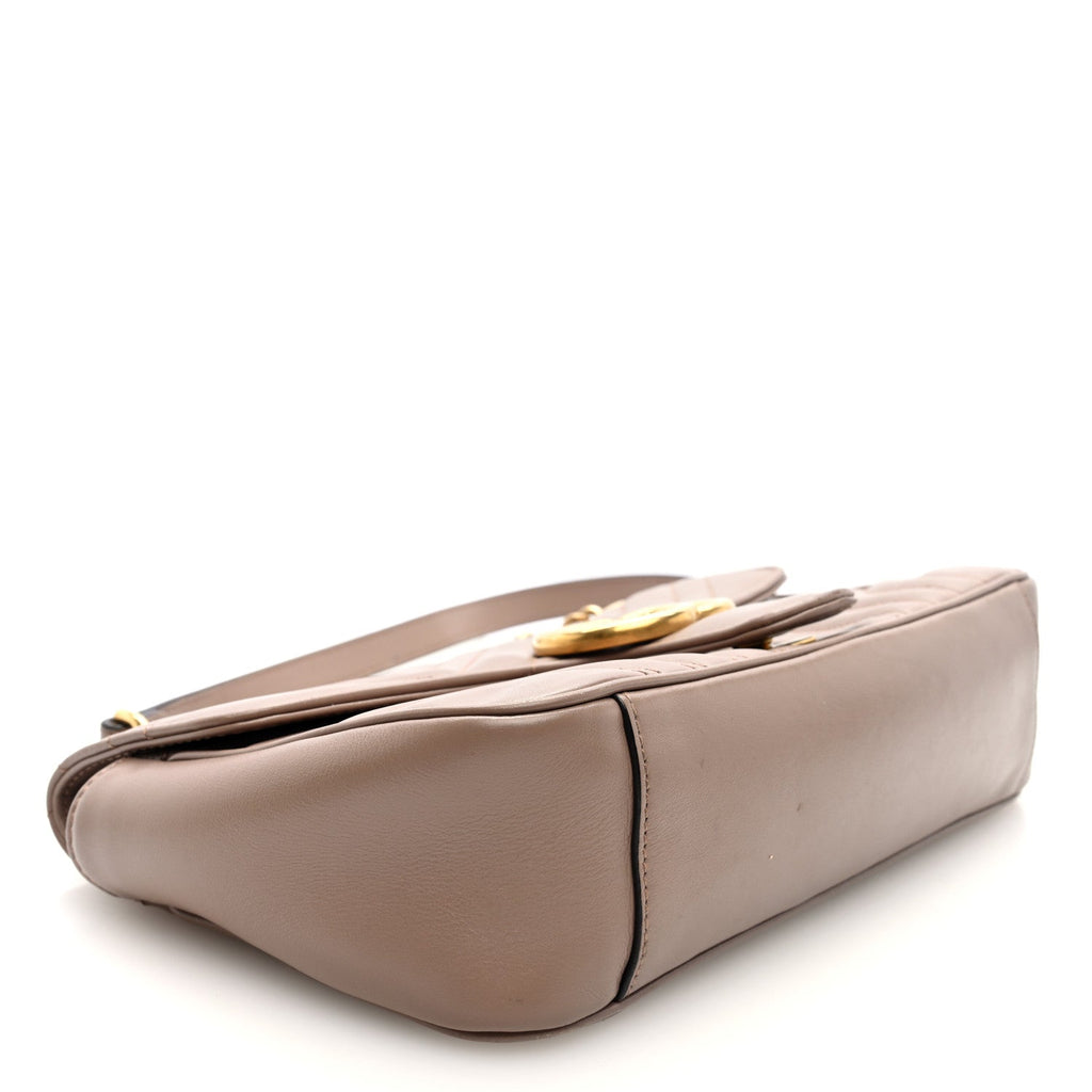 Calfskin Matelasse Small GG Marmont Shoulder Bag Porcelain Rose