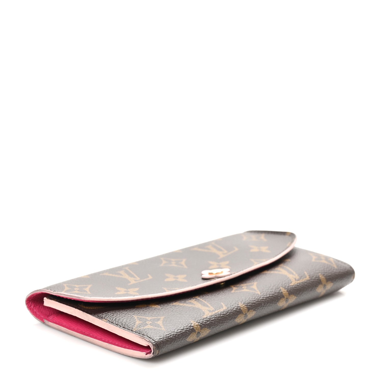 Monogram Bloom Flower Emilie Wallet Fuchsia