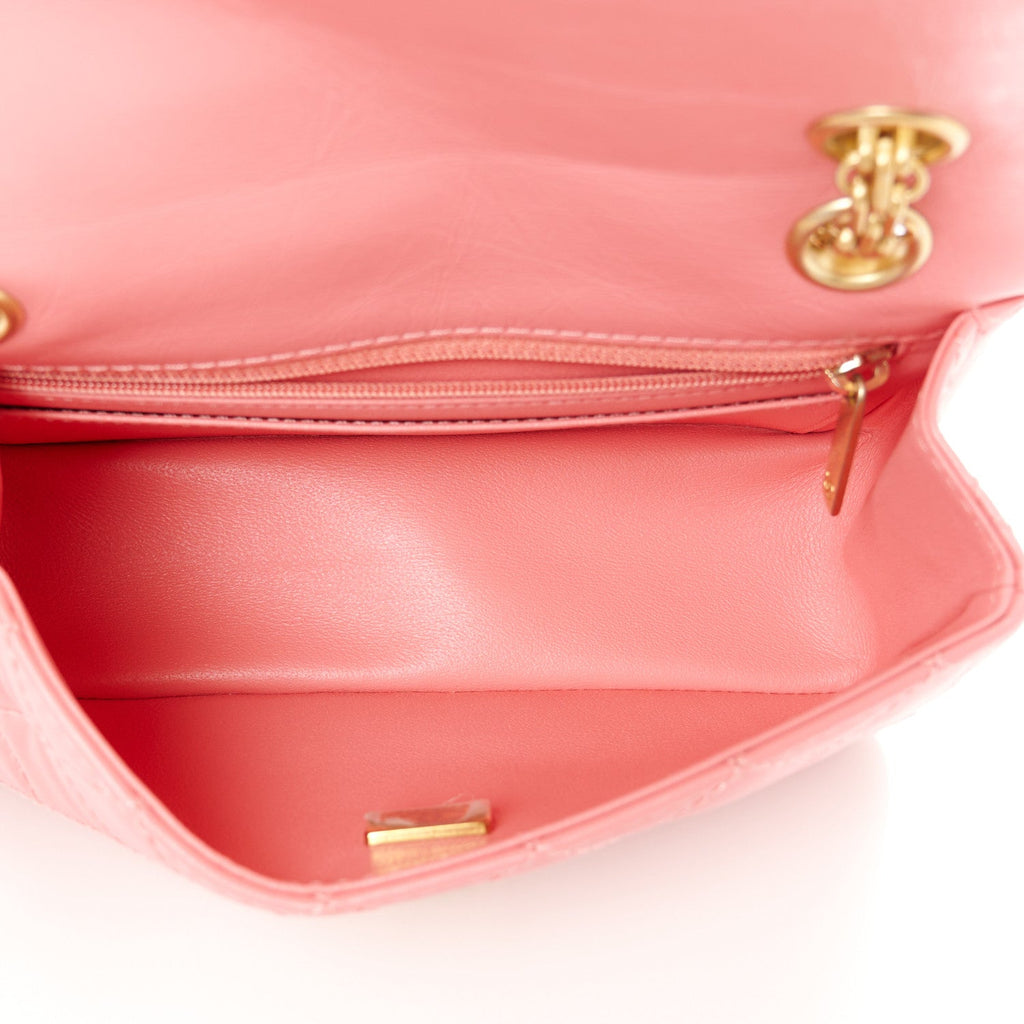 Aged Calfskin Quilted 2.55 Reissue Mini Flap Pink