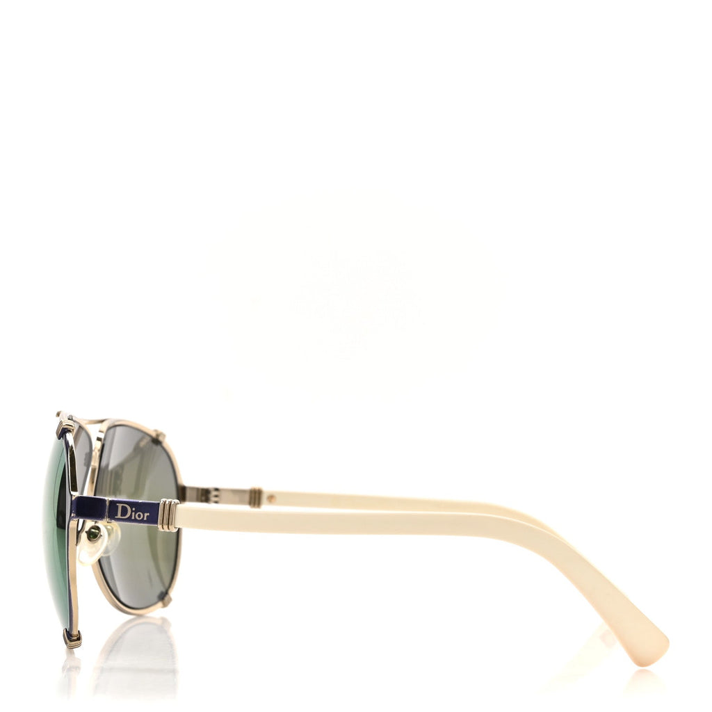 Mirrored Chicago 2 Aviator Sunglasses White Purple