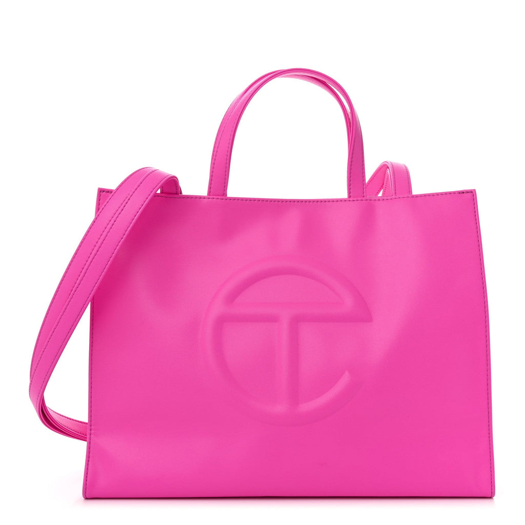 Vegan Leather Medium Shopping Bag Azalea