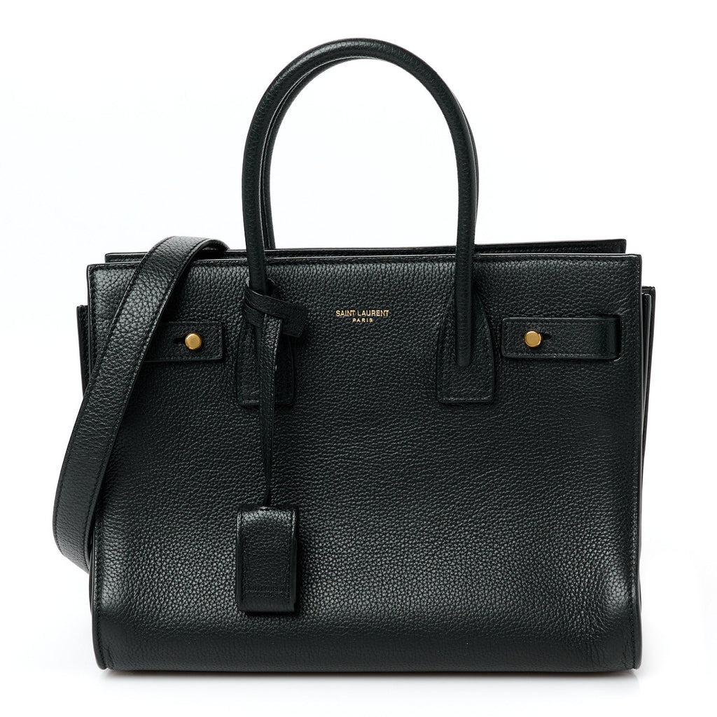 Grained Calfskin Baby Sac De Jour Souple Black