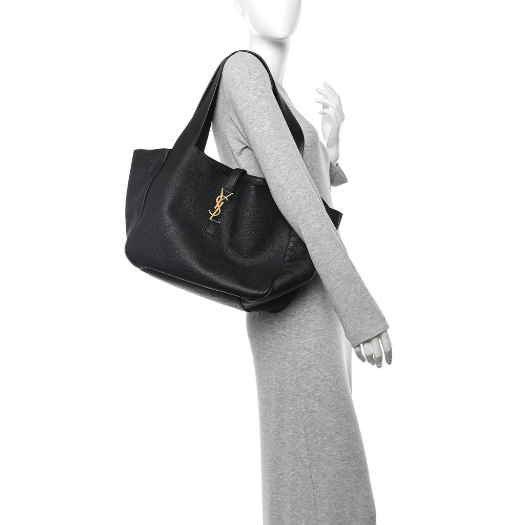 Grained Deerskin Bea Tote Black