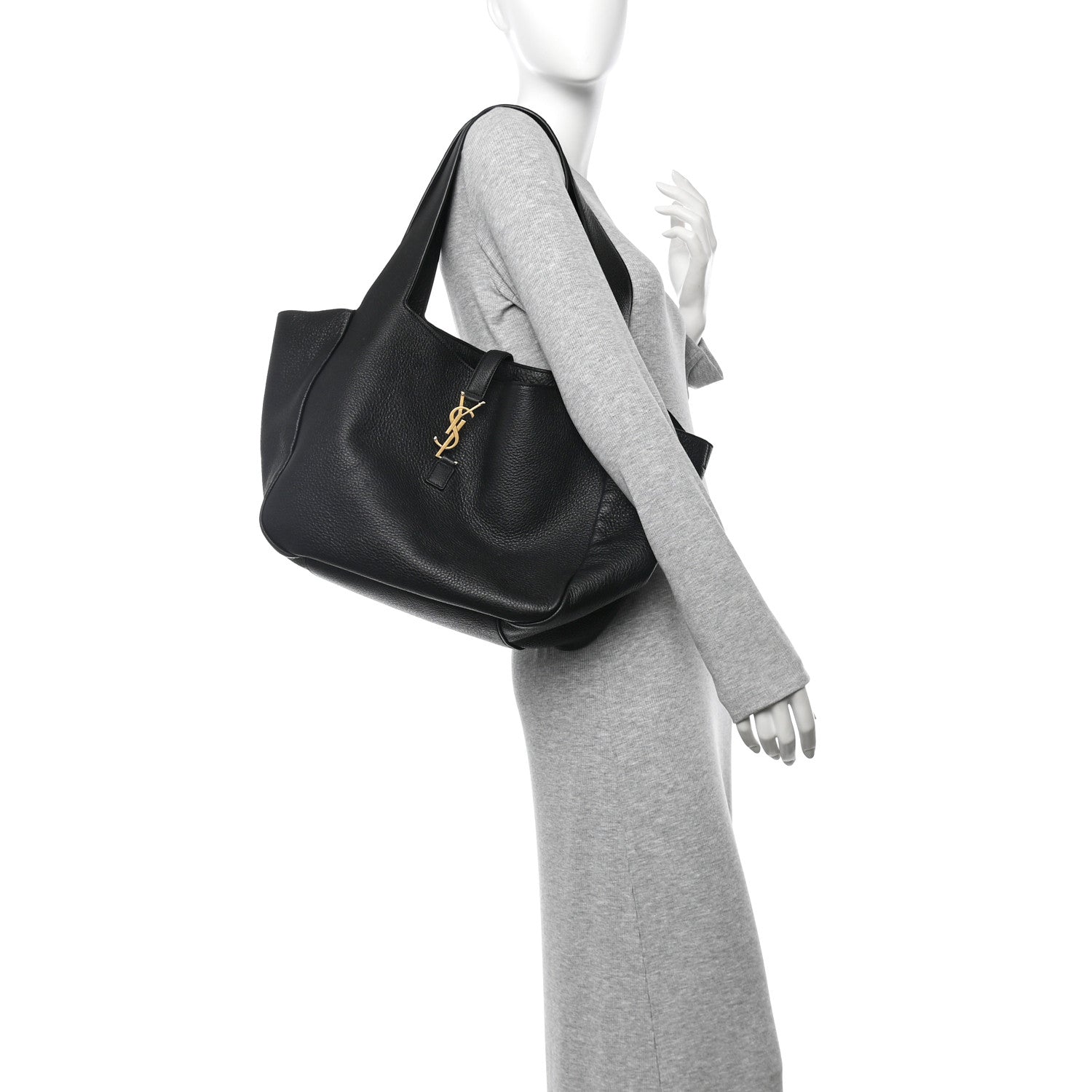 Grained Deerskin Bea Tote Black