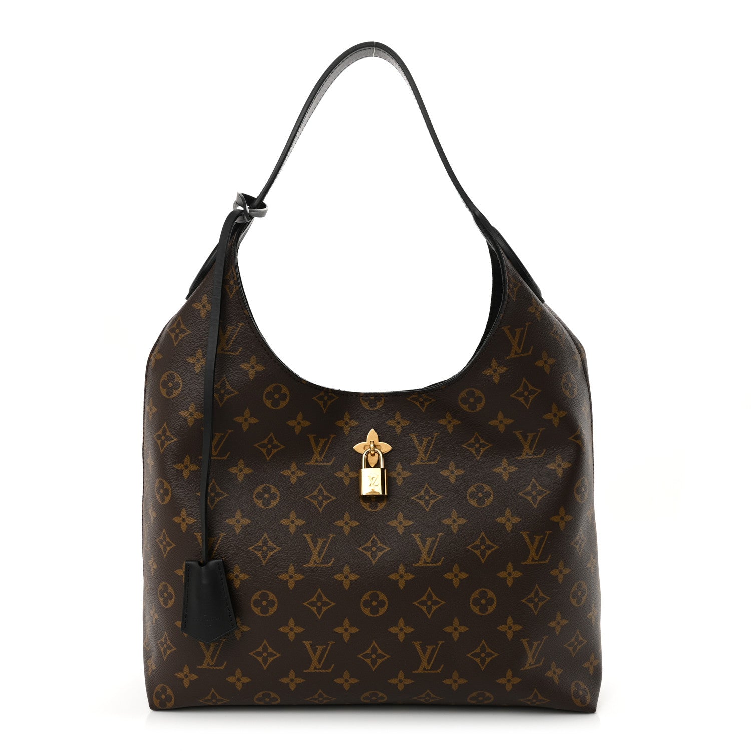 Monogram Flower Hobo Black