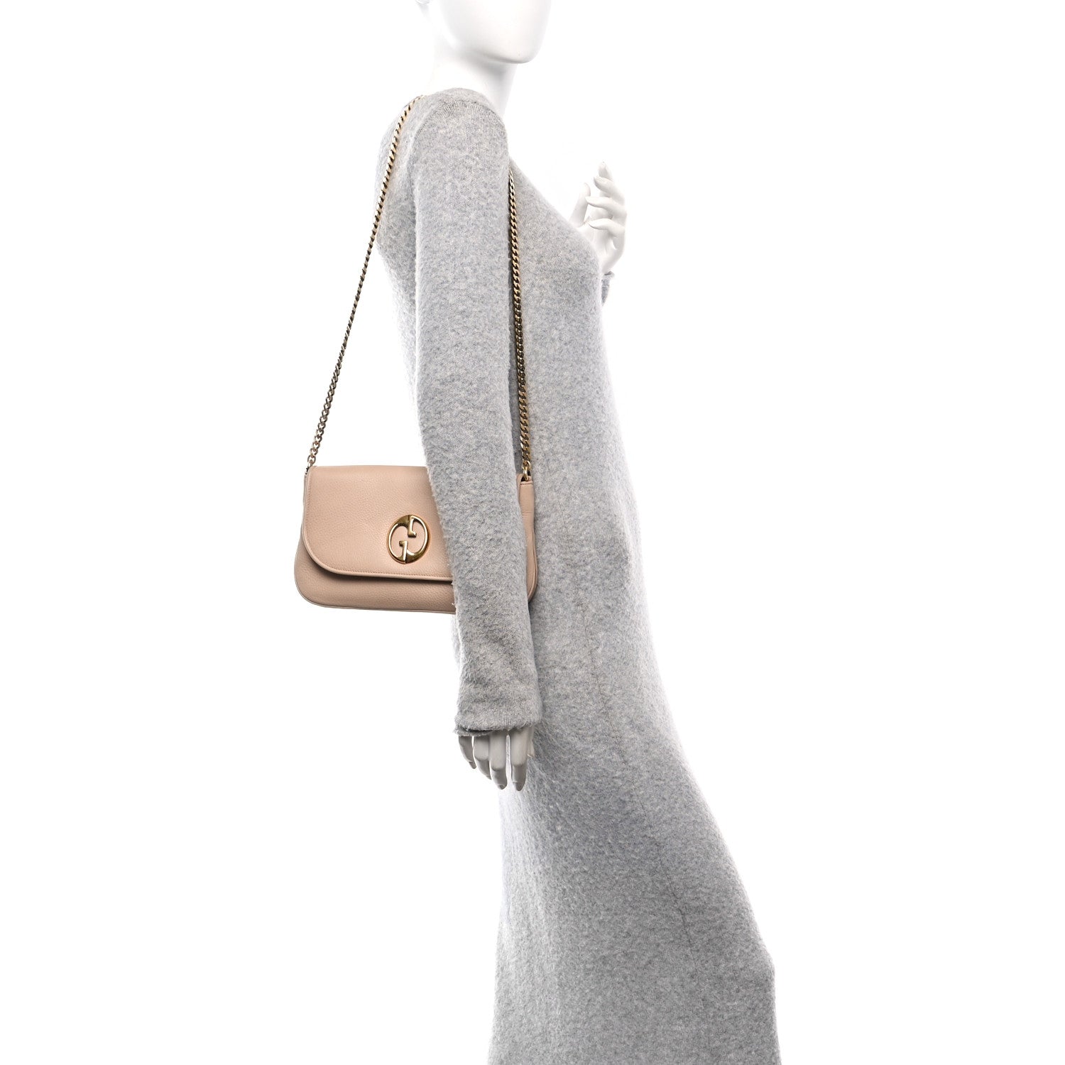 Calfskin Medium 1973 Chain Shoulder Bag Camelia