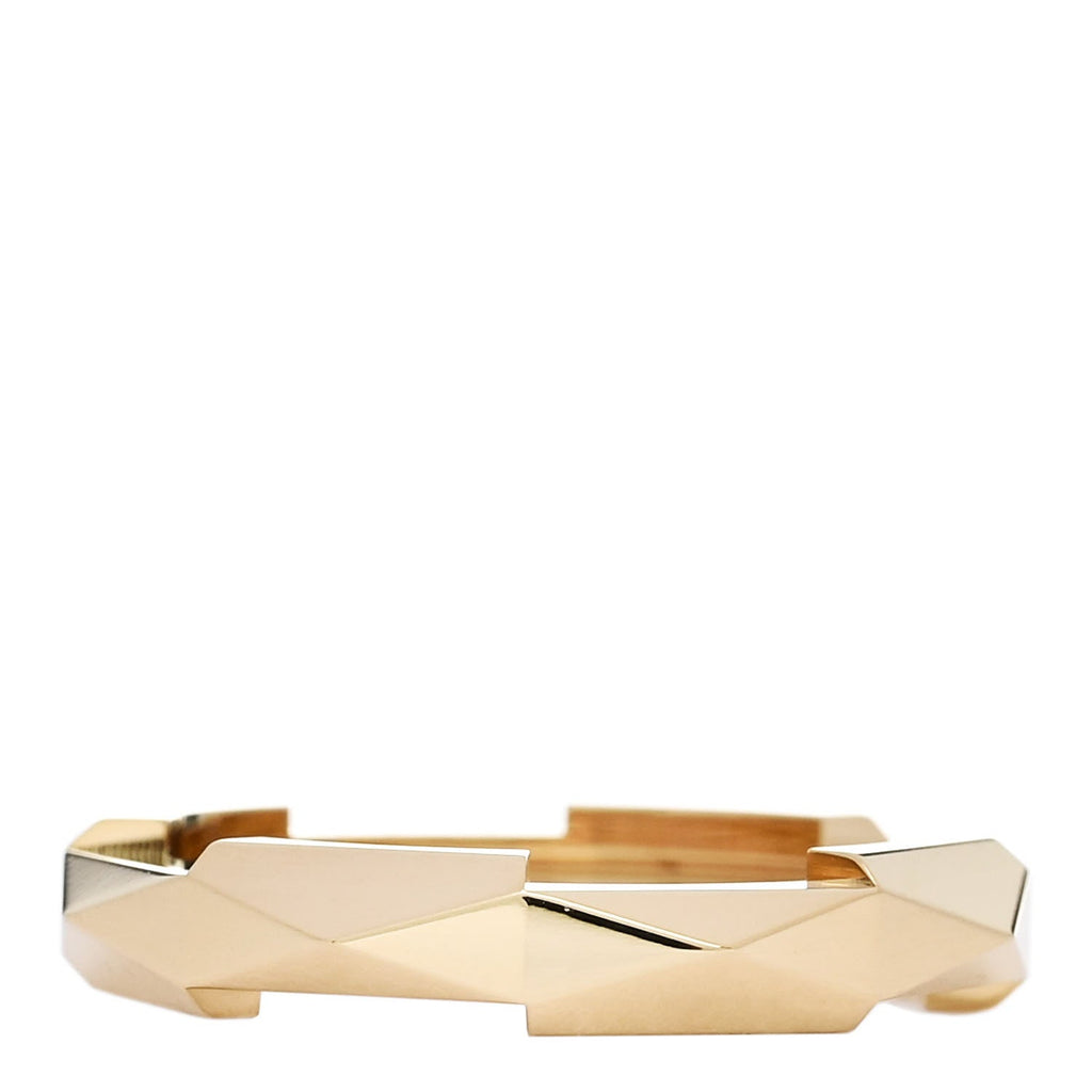 18K Yellow Gold 4mm Link To Love Studded Ring 53 6.25