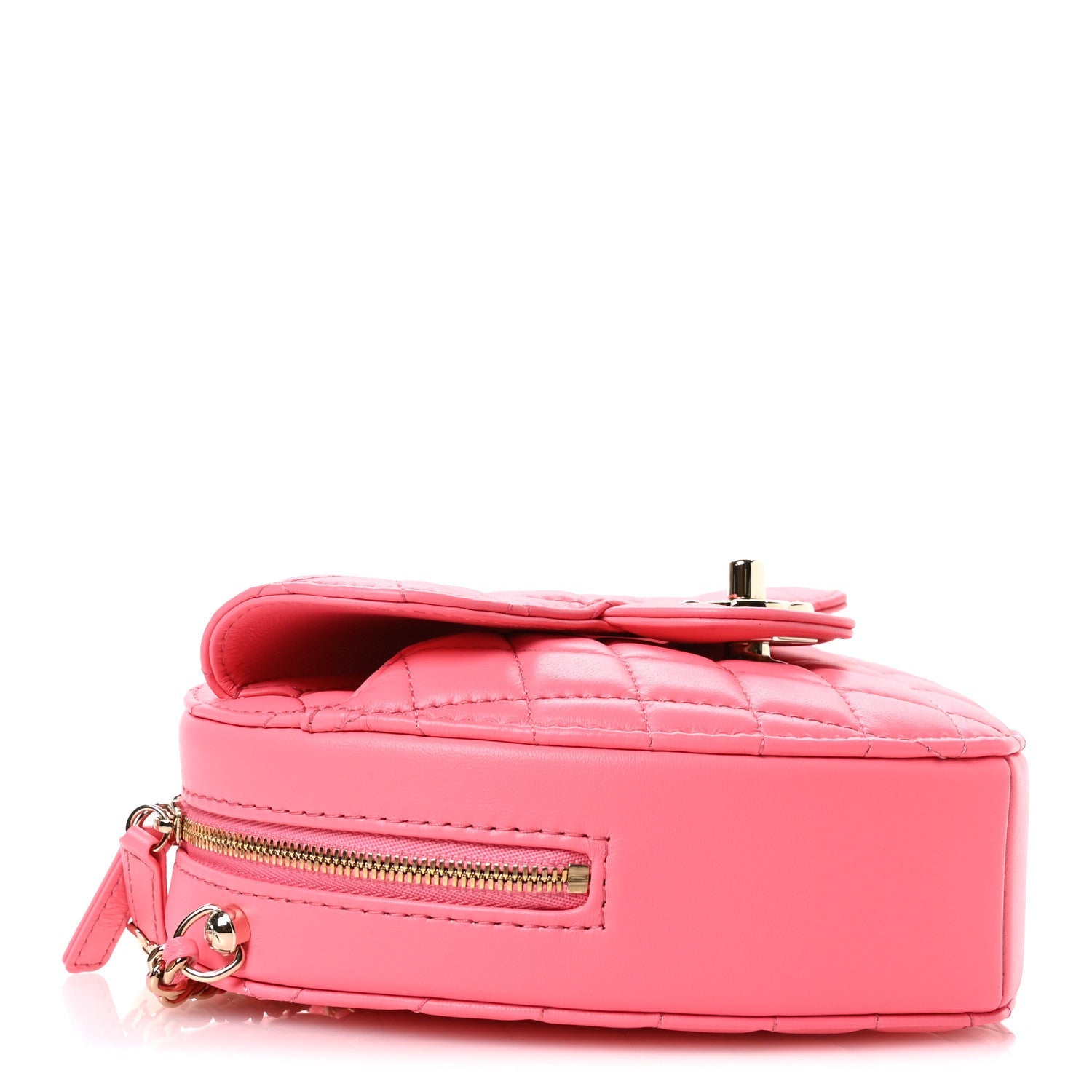 Lambskin Quilted CC In Love Heart Bag Pink