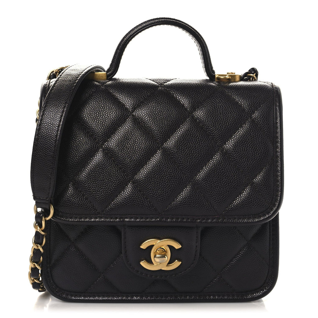 Caviar School Memory Mini Top Handle Flap  Burgundy