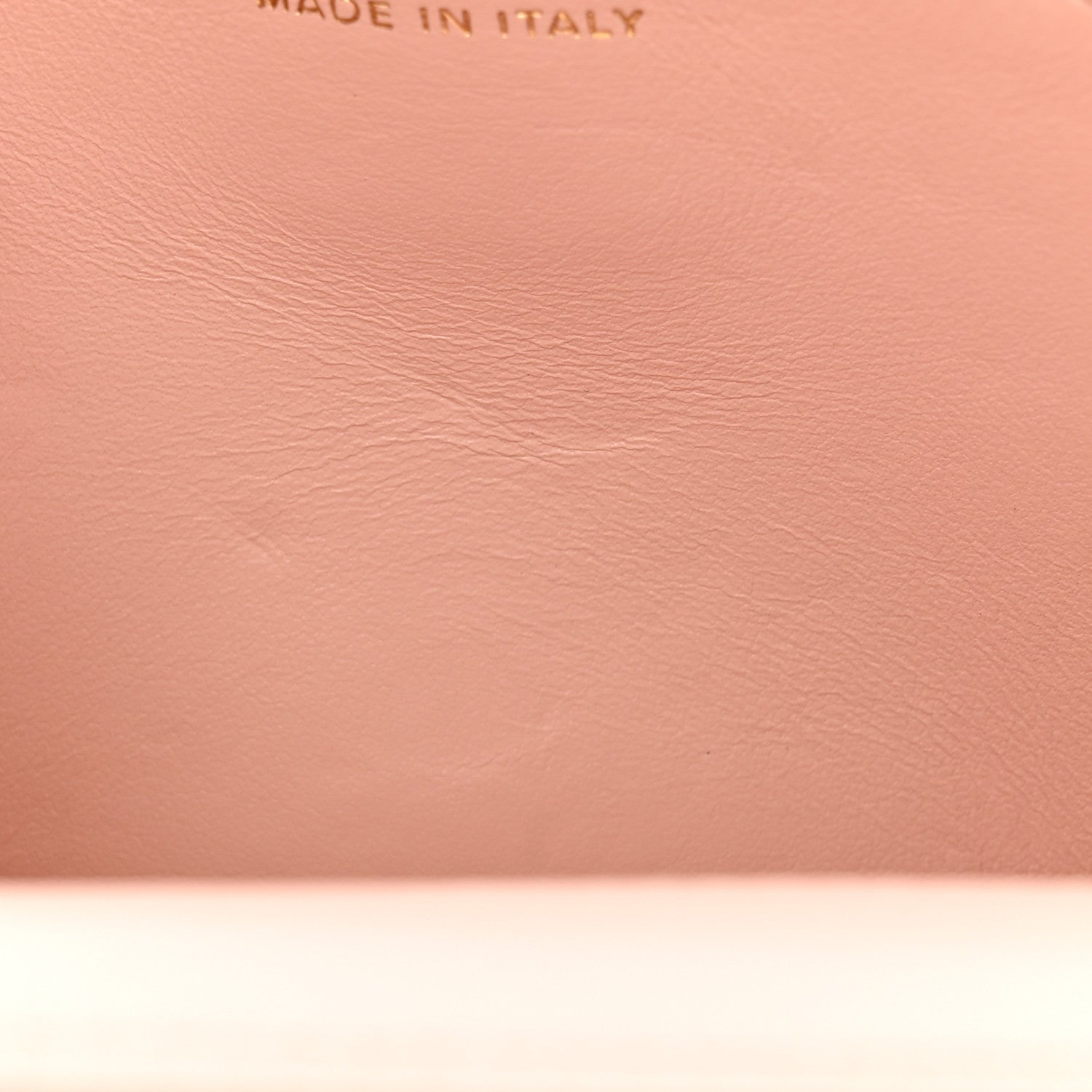 Caviar Quilted Camellia Wallet On Chain WOC Light Pink