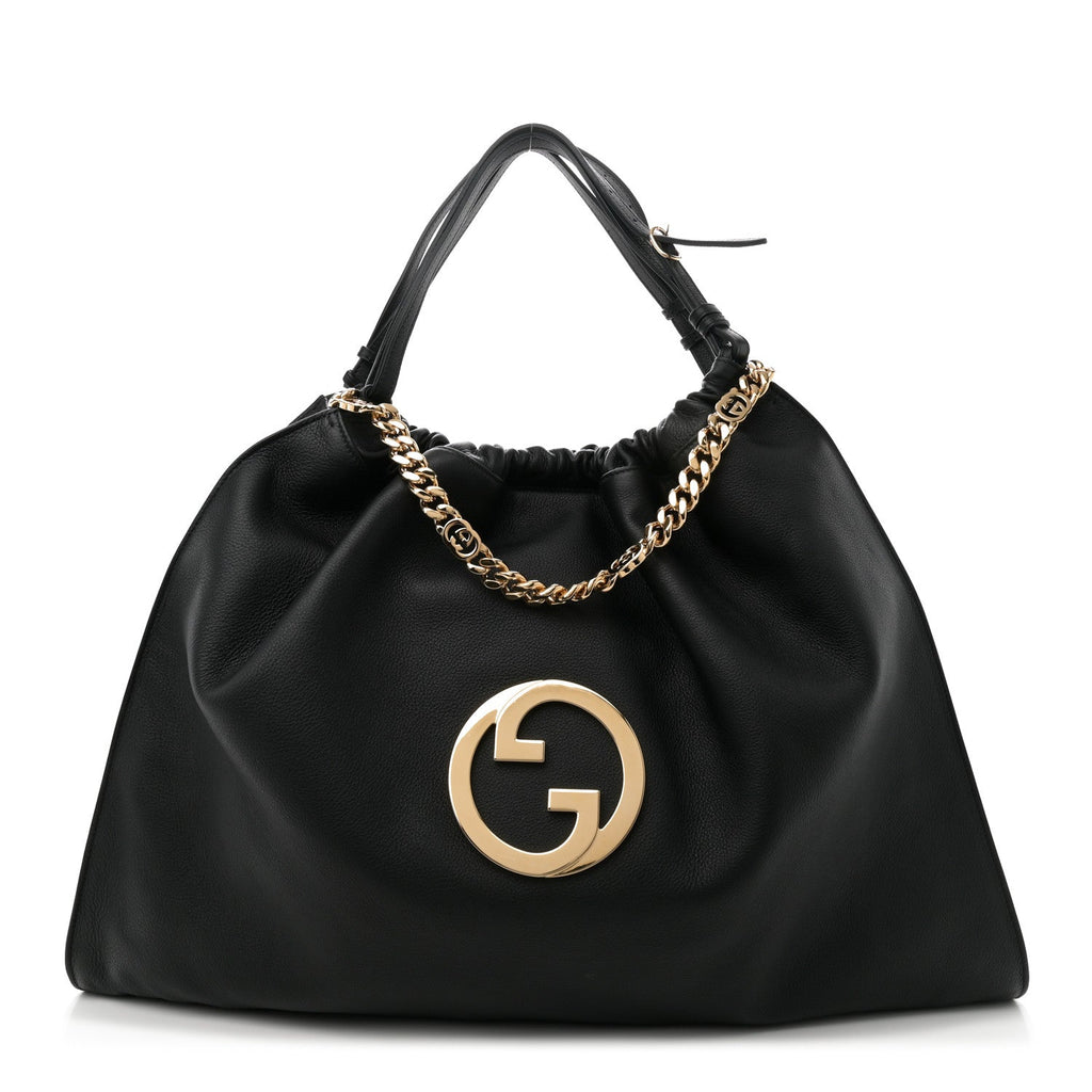 Calfskin Large Blondie Tote  Black