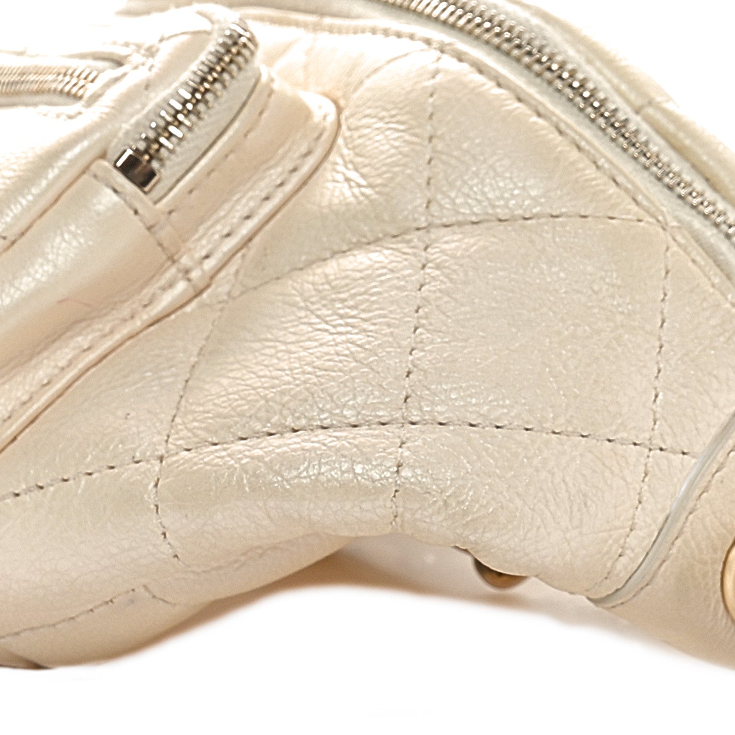 Calfskin Quilted All About Waist Belt Bag Light Beige