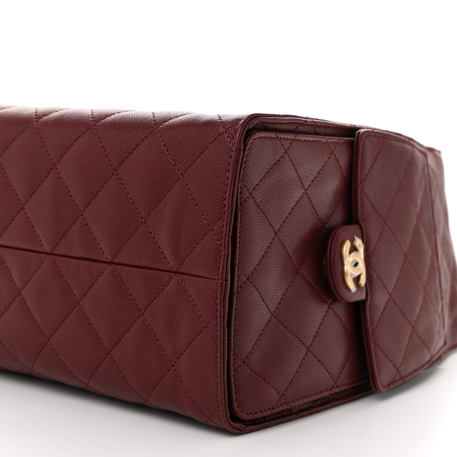 Caviar Quilted Medium Chanel 25 Handbag Burgundy