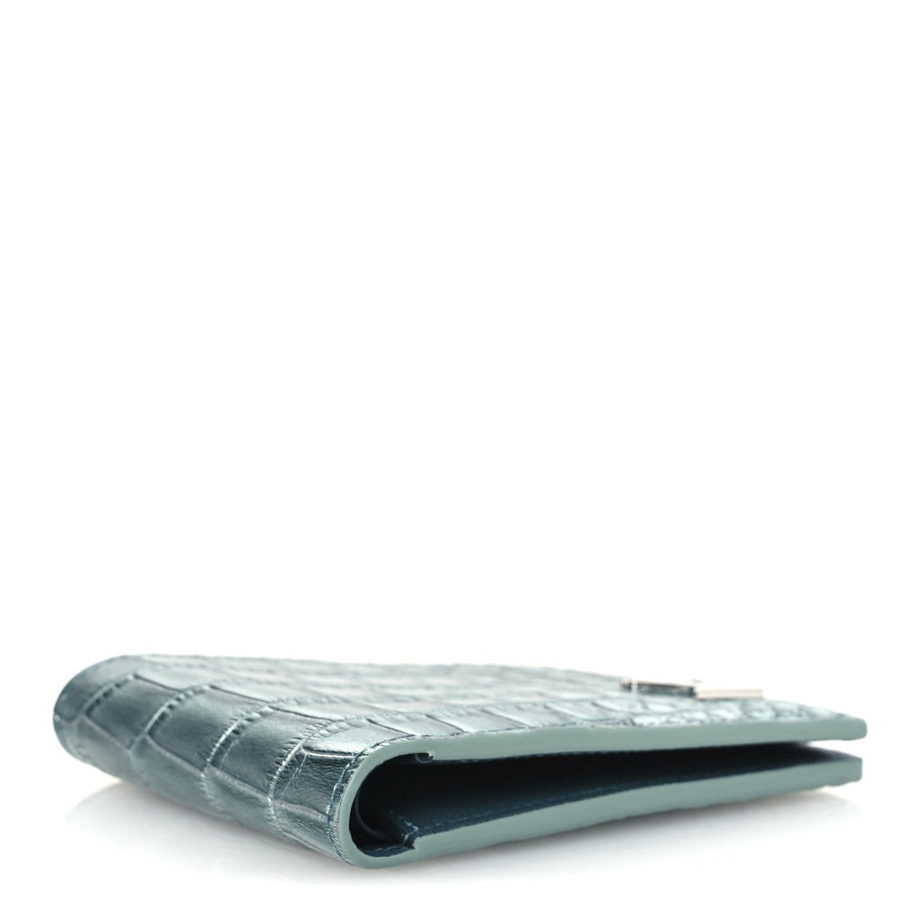Crocodile Multiple Wallet Blue Pool
