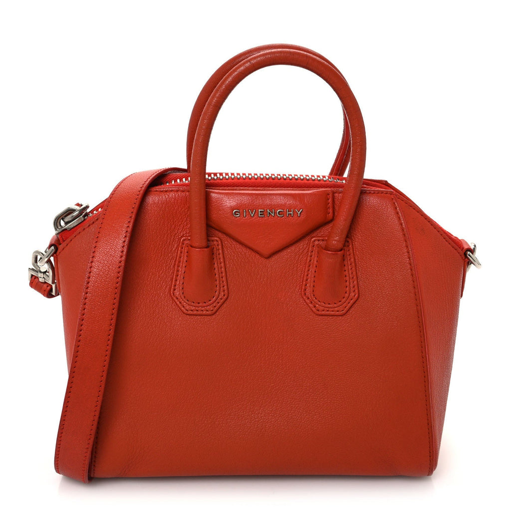 Sugar Goatskin Mini Antigona Burnt Orange