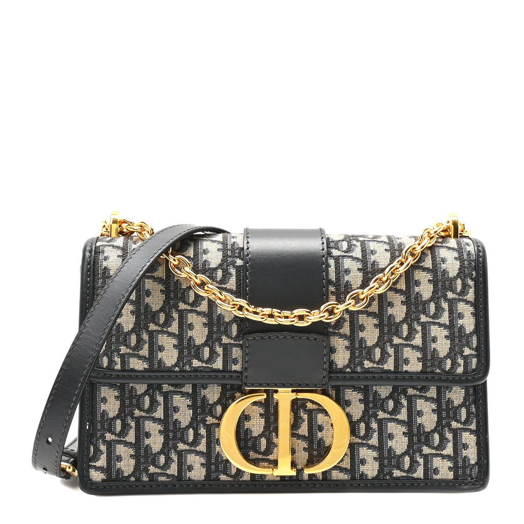 Oblique 30 Montaigne Chain Flap Bag Blue