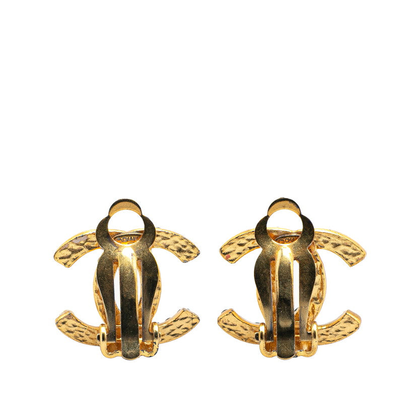 Chanel Gold-Plated Coco Mark Faux Pearl Earrings 03C