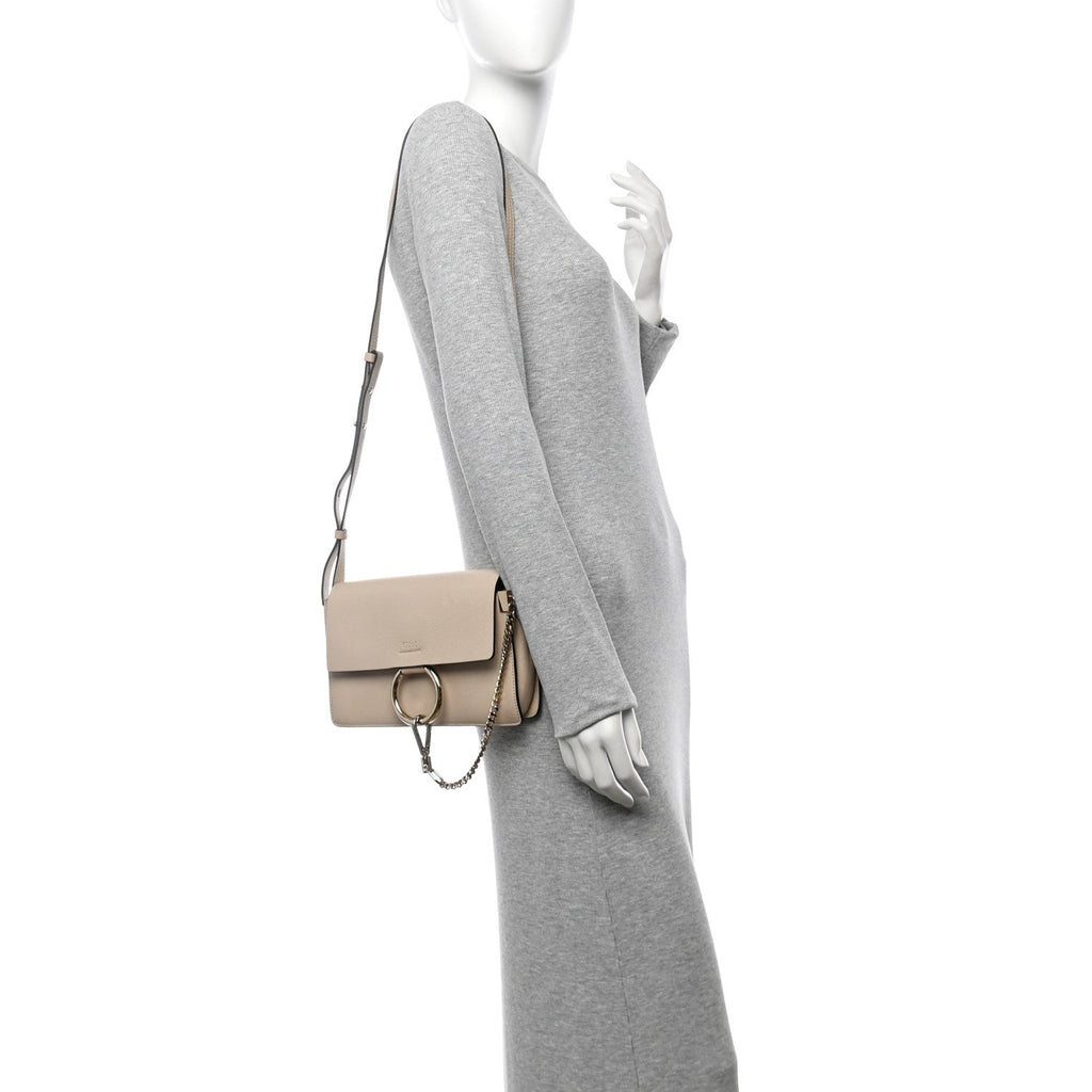 Goatskin Small Faye Shoulder Bag Abstract White