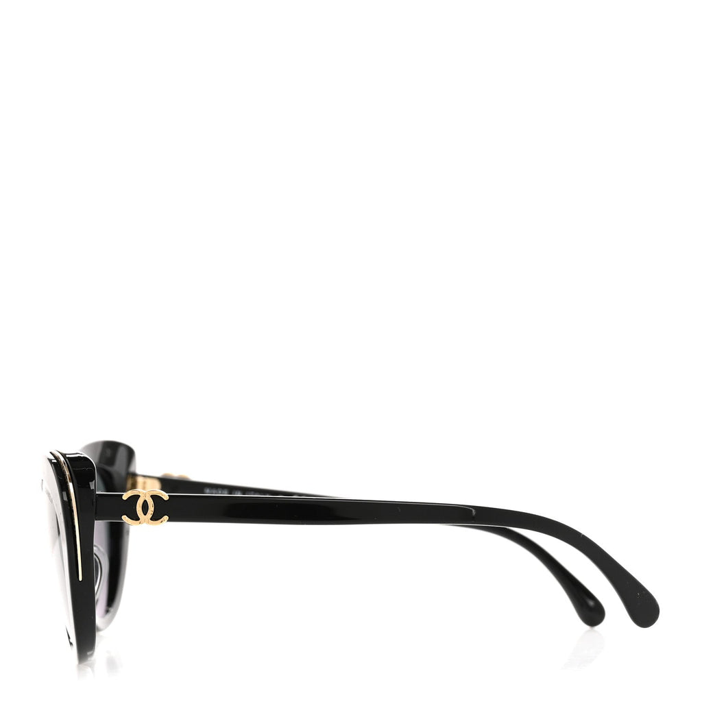 Acetate Cat Eye CC Sunglasses 5432-A Black