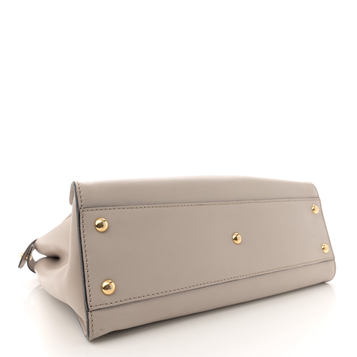 Vitello Seta Shiny Nappa Medium Peekaboo Iconic Satchel Grigio Polvere Bois de Rose