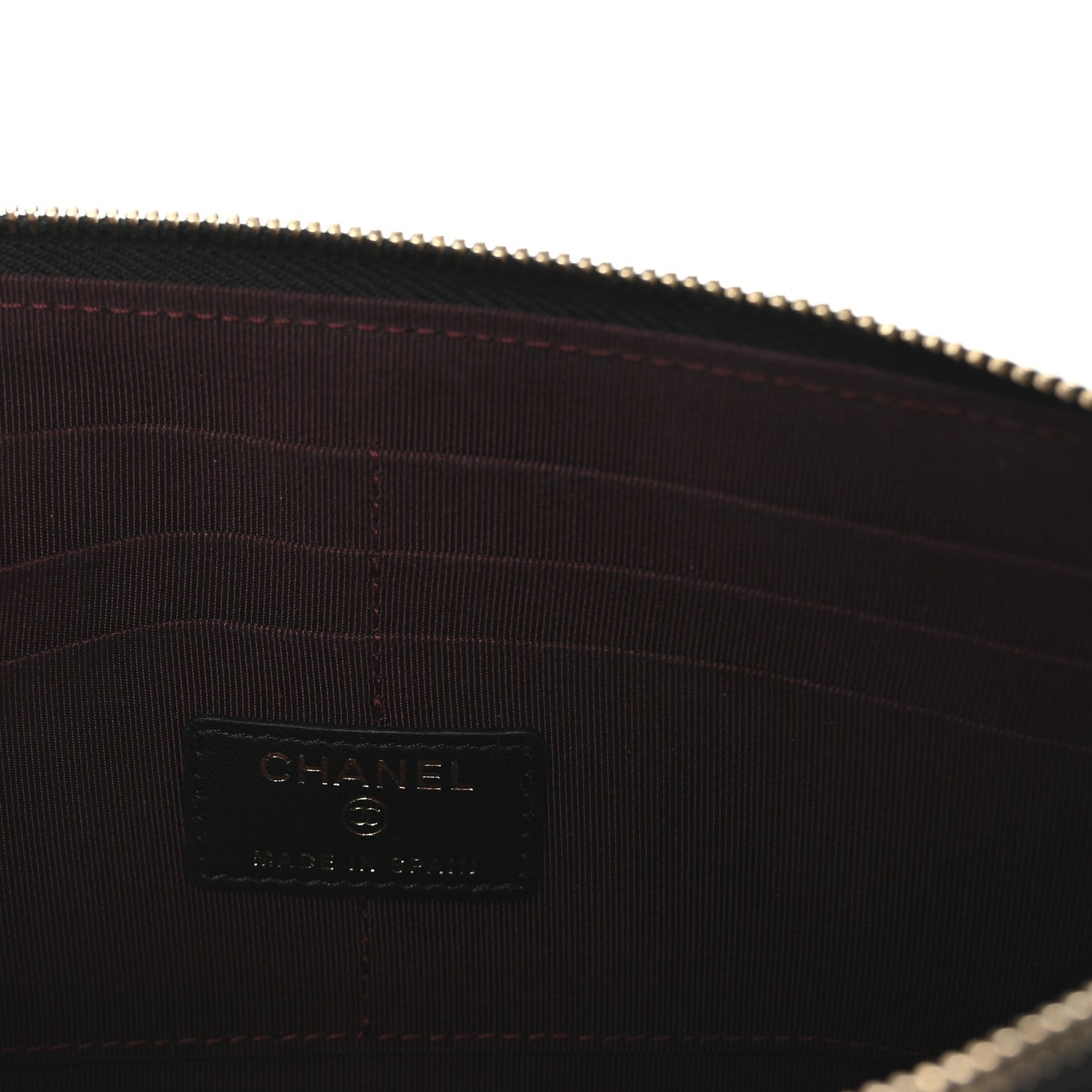 Lambskin Quilted Classic Pouch With Handle Black