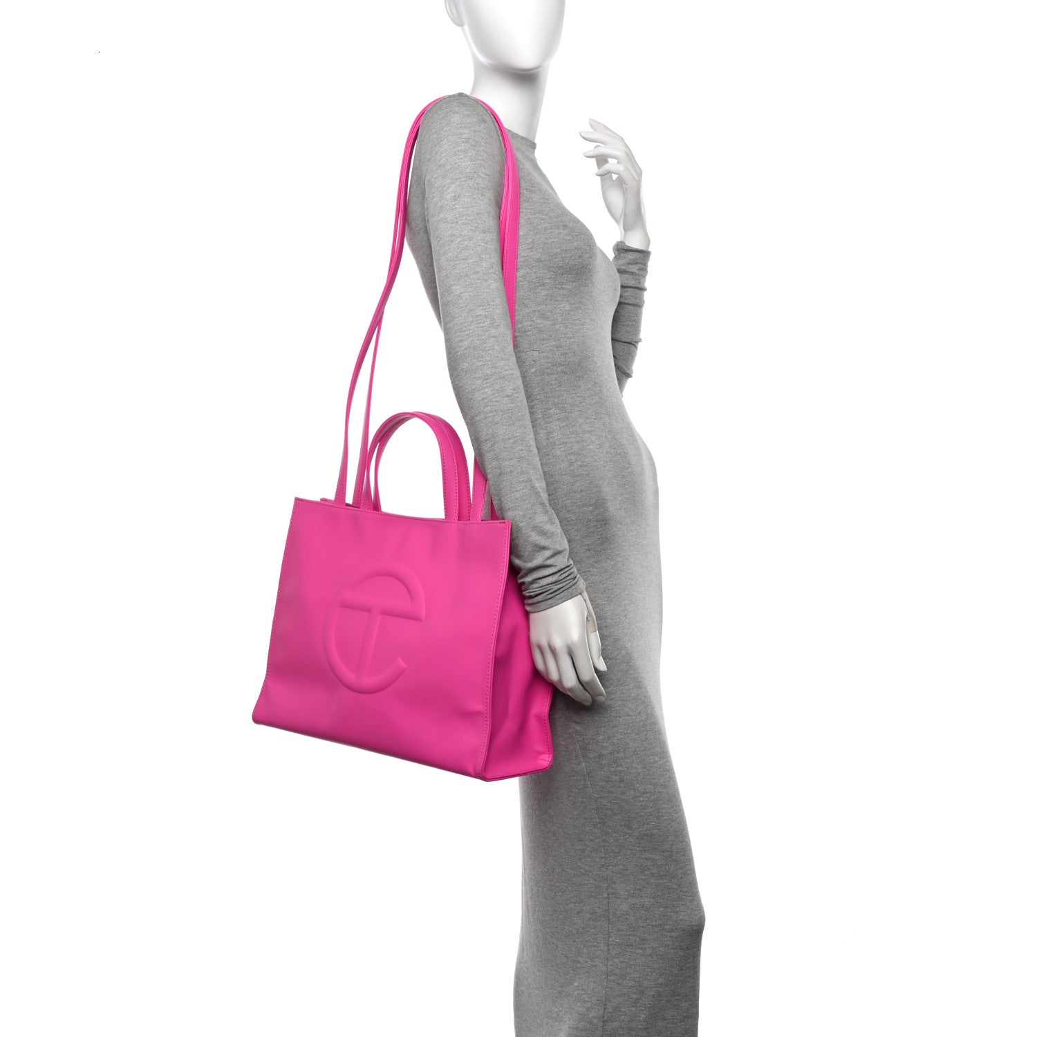 Vegan Leather Medium Shopping Bag Azalea