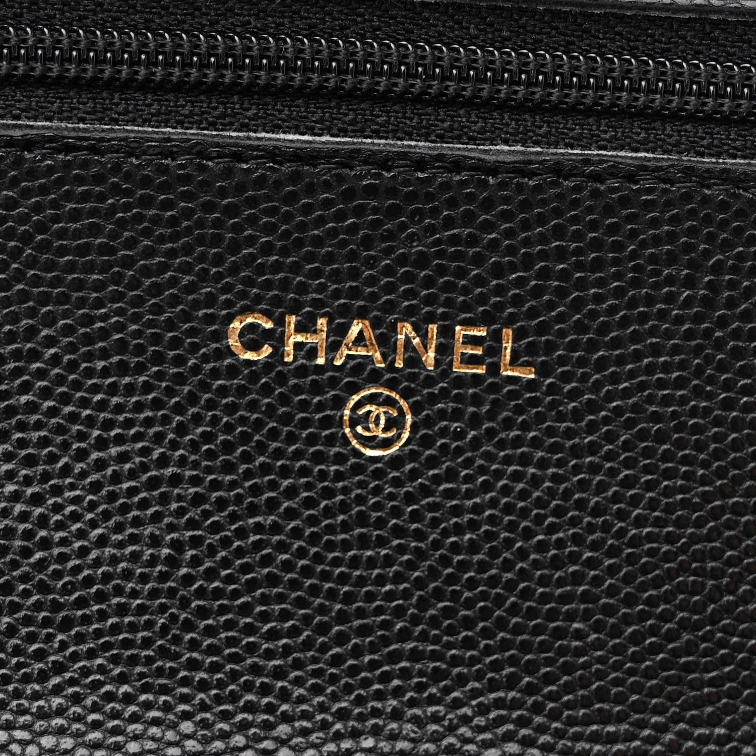 Caviar Quilted Coco Candy Wallet On Chain WOC Black
