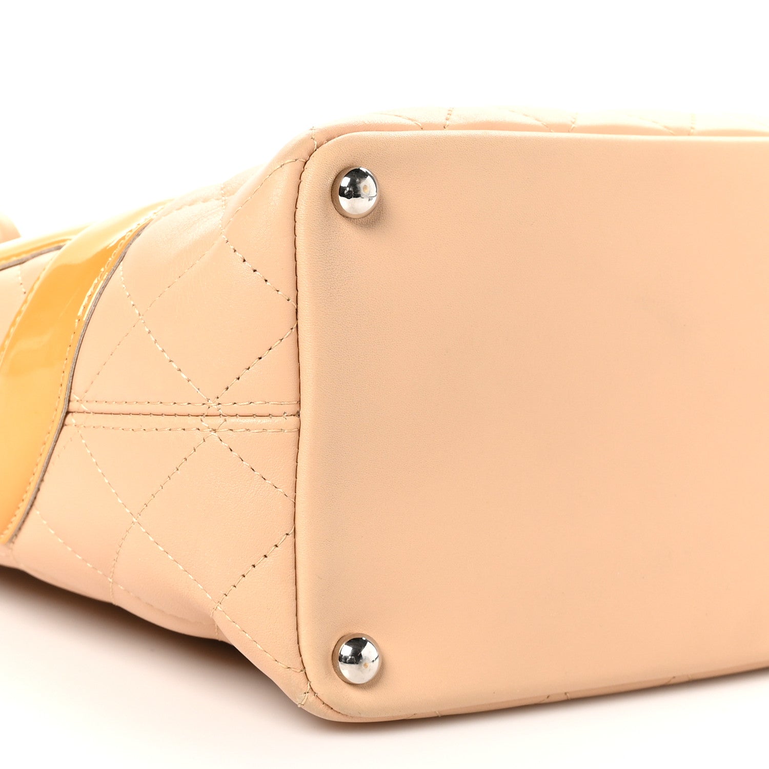 Calfskin Quilted Medium Cambon Tote Beige