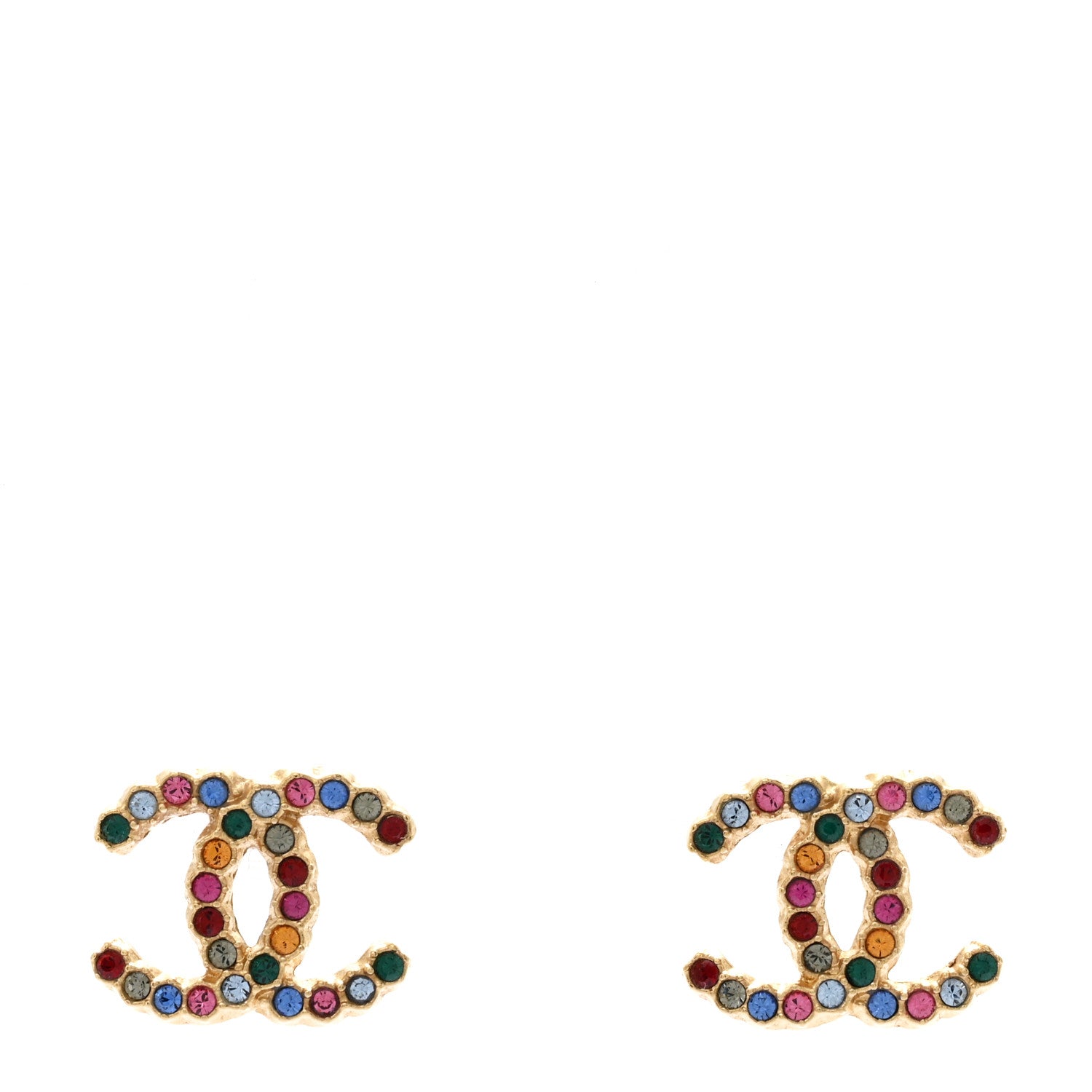 Crystal Over The Rainbow CC Earrings Gold Multicolor