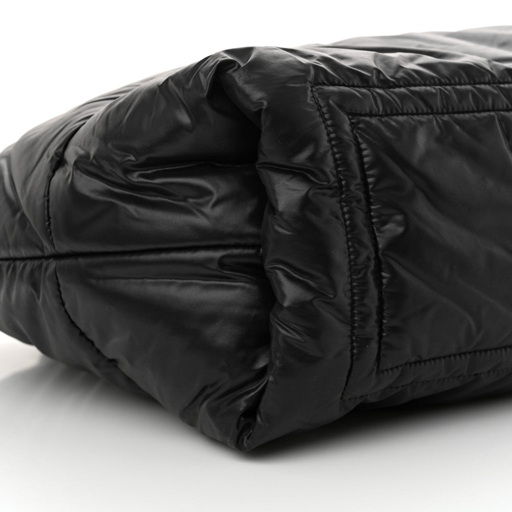 Lambskin Quilted Large Coco Cocoon Reversible Tote Black