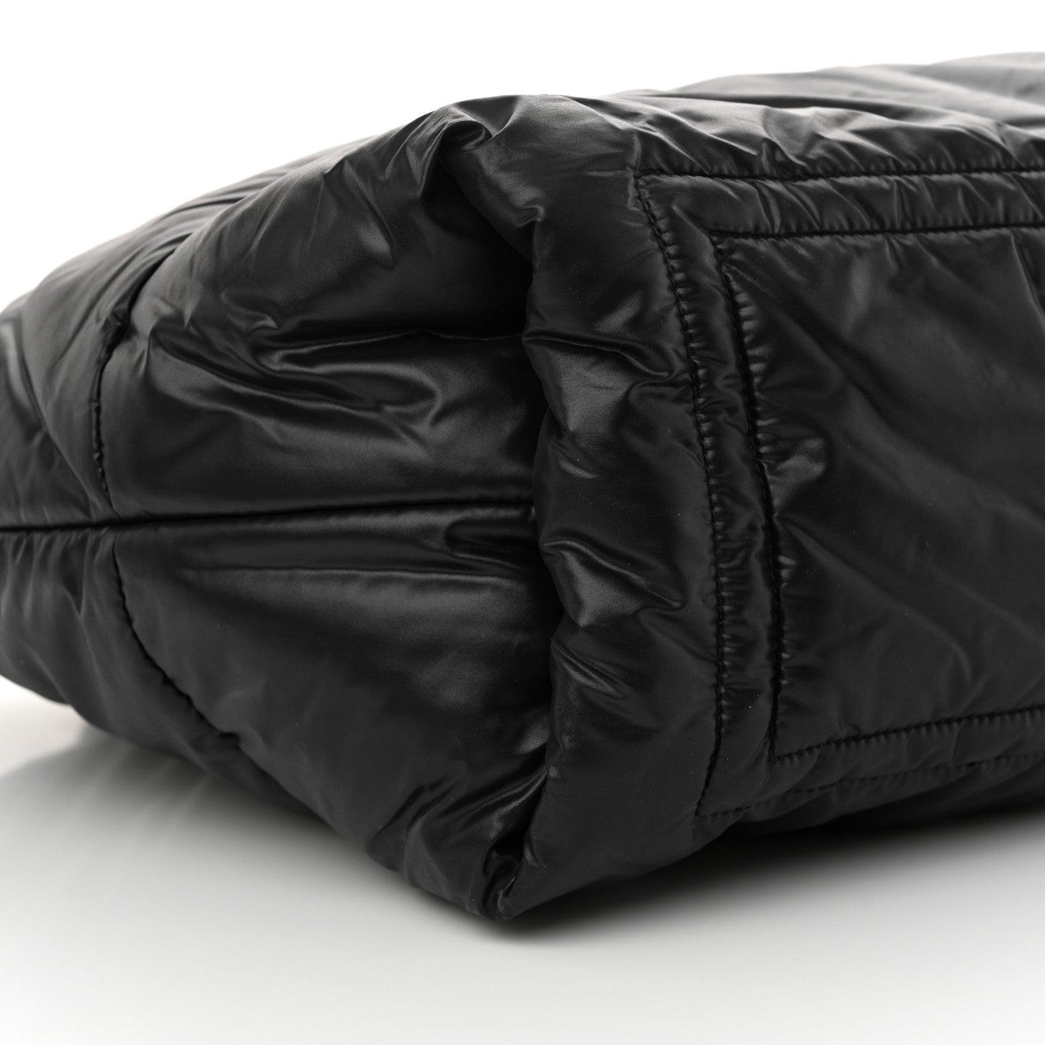 Lambskin Quilted Large Coco Cocoon Reversible Tote Black