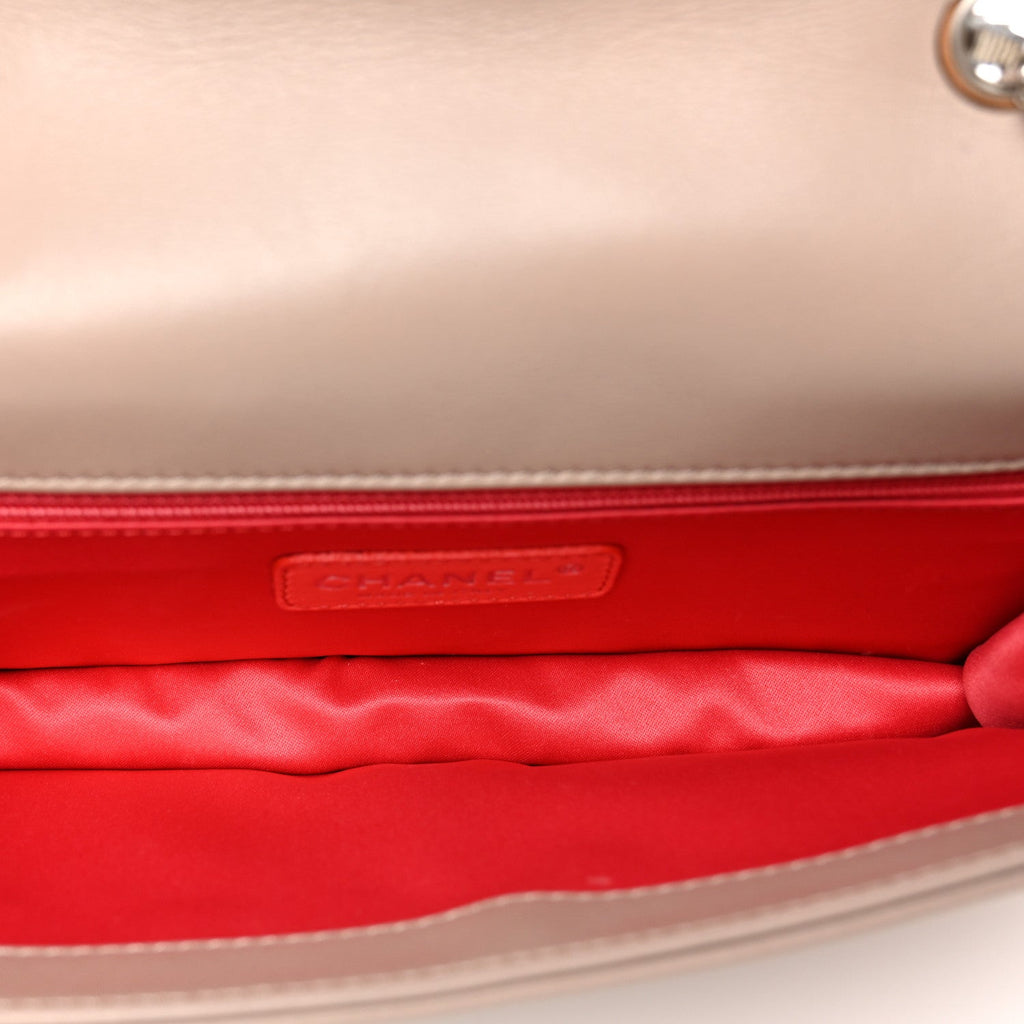 Vinyl Lipstick Flap Dark Beige