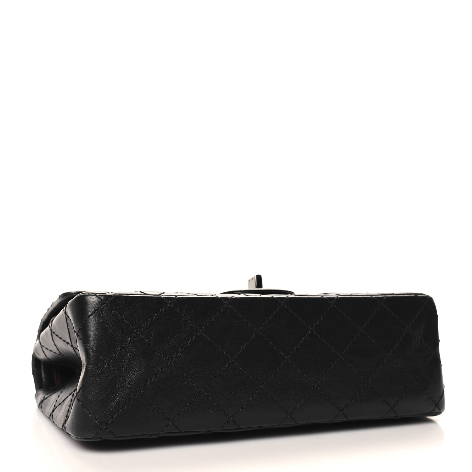 Aged Calfskin Space Charms 2.55 Reissue 225 Flap Black
