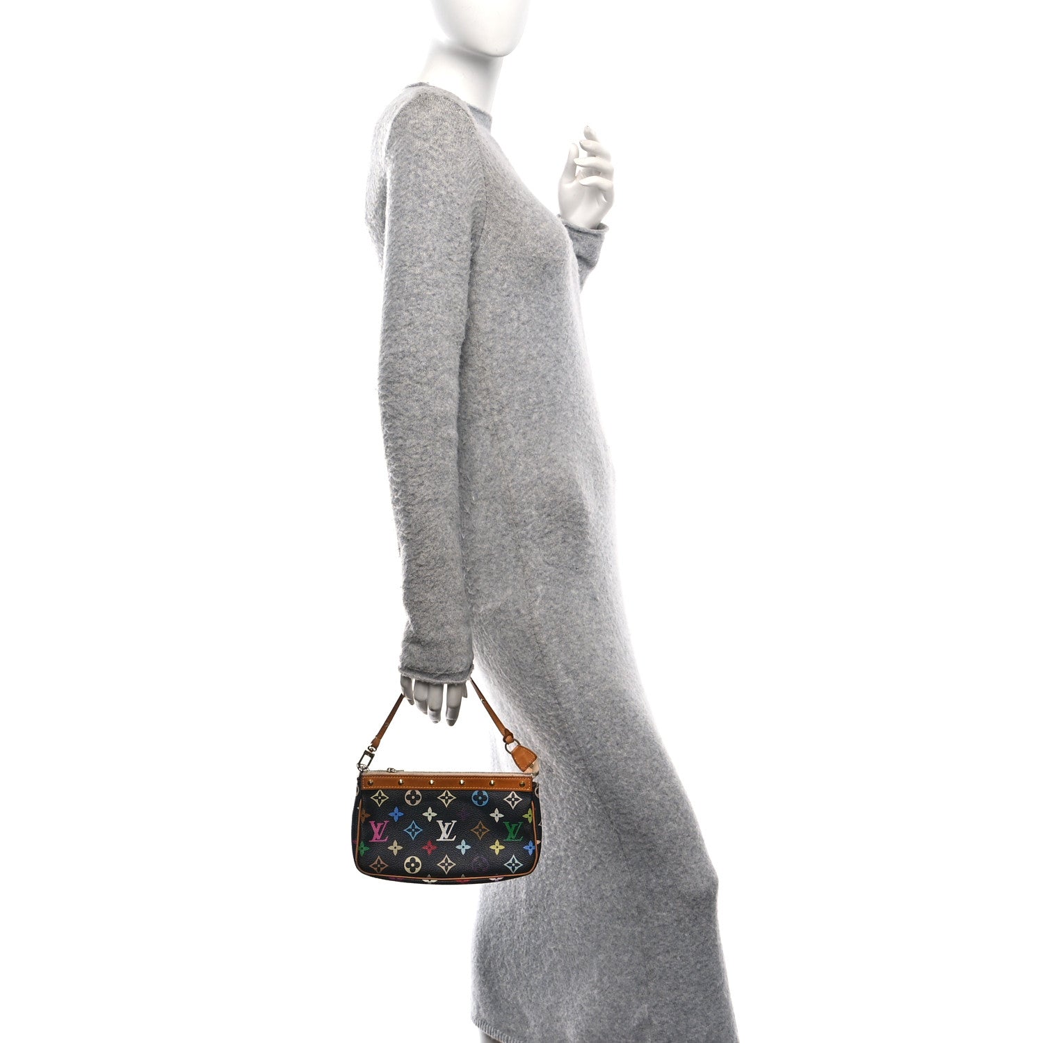 Monogram Multicolor Pochette Accessories Black