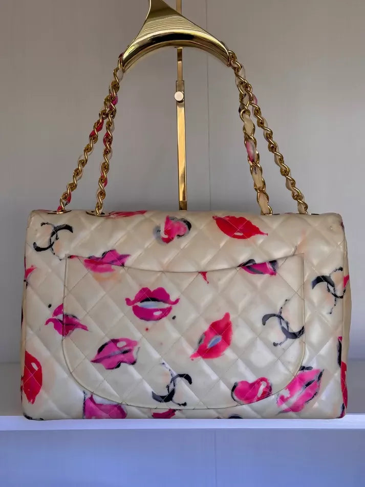 Chanel Vintage 1994 Jumbo Lips & Kisses Flap Bag