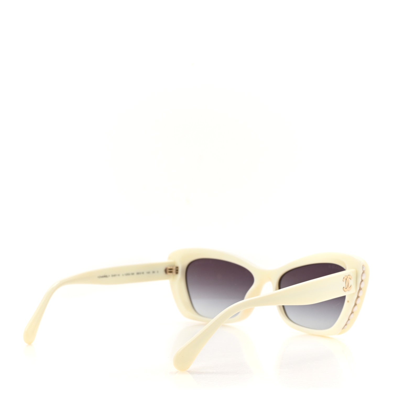 Acetate Pearl Cat Eye CC Sunglasses 5481-H-A White