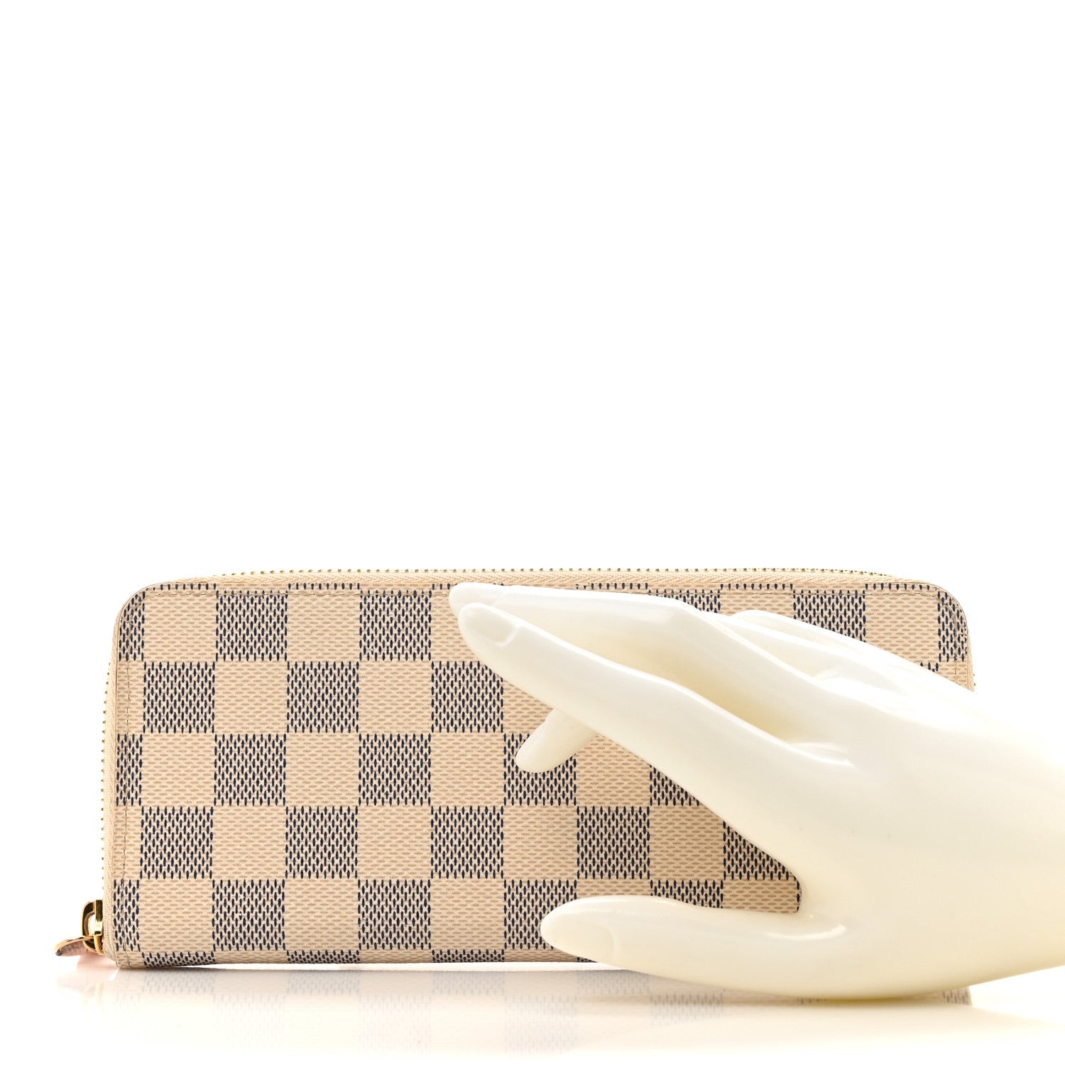 Damier Azur Clemence Wallet Rose Ballerine