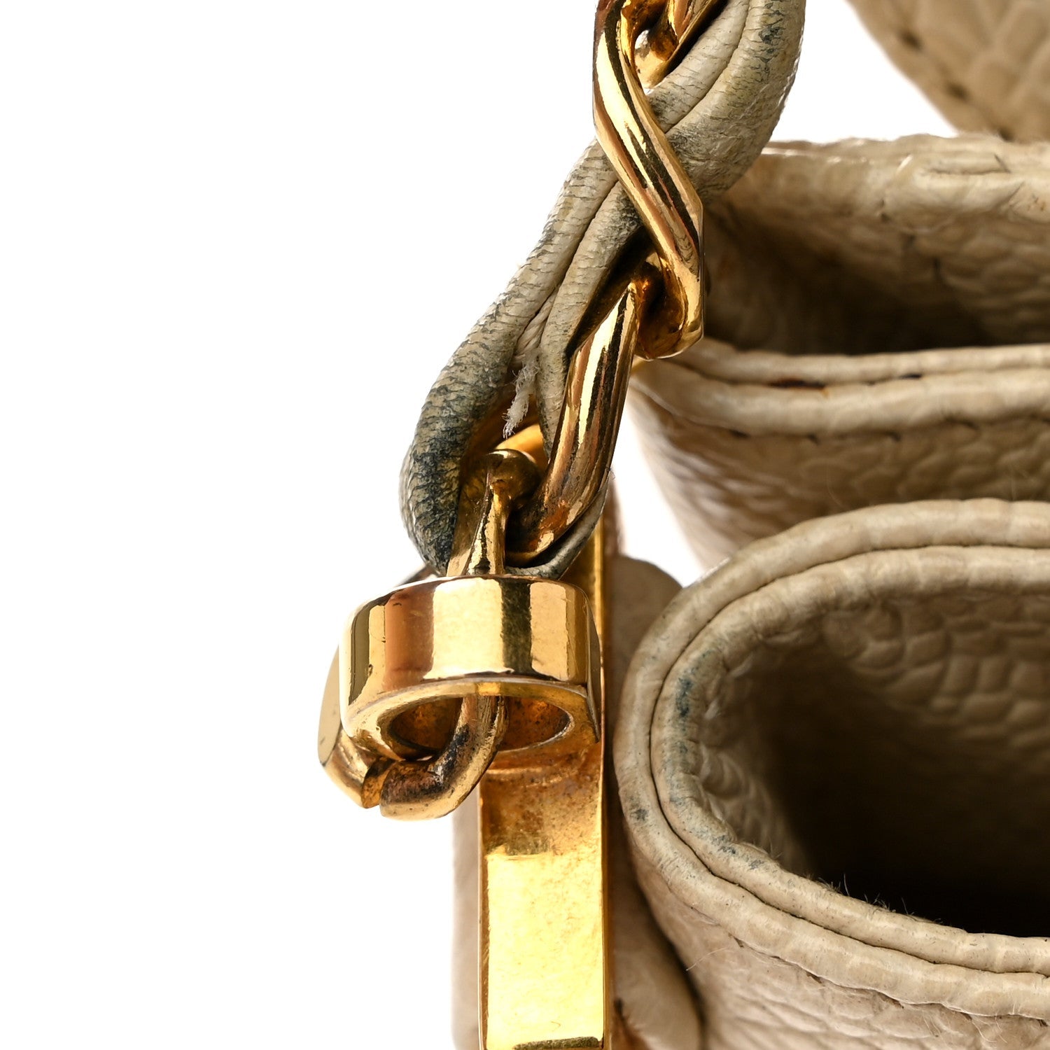 Caviar Vertical Chain Crossbody Ivory