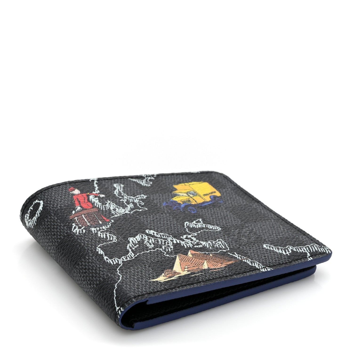 Damier Graphite World Map Slender Wallet