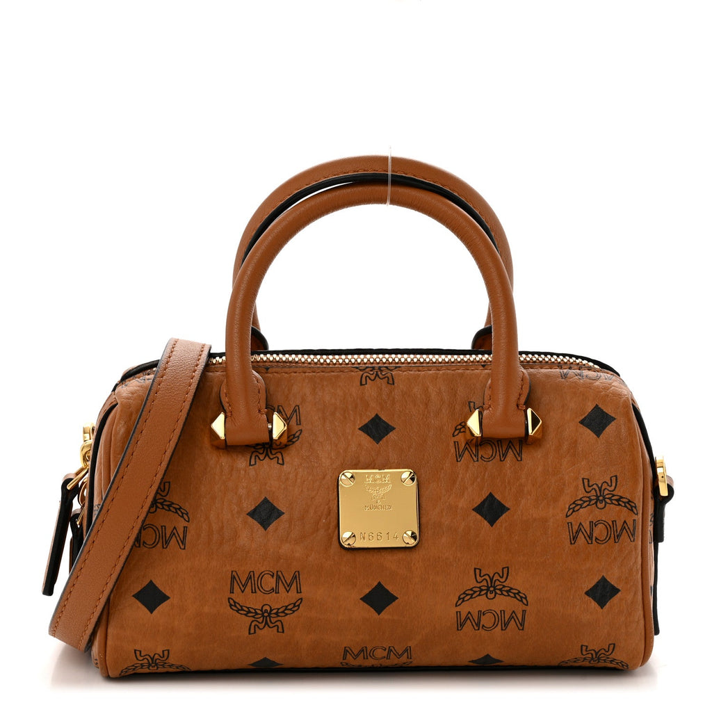 Visetos Mini Boston Bag Cognac