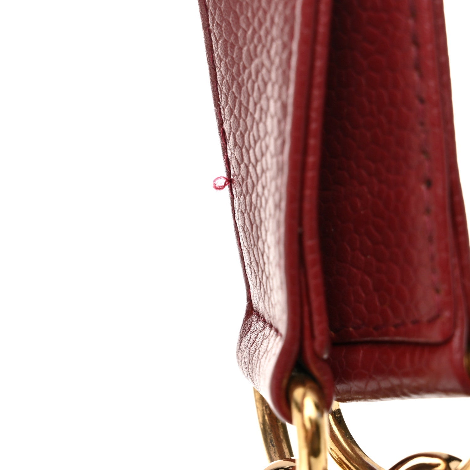 Caviar Quilted Petit Shopping Tote PST Red