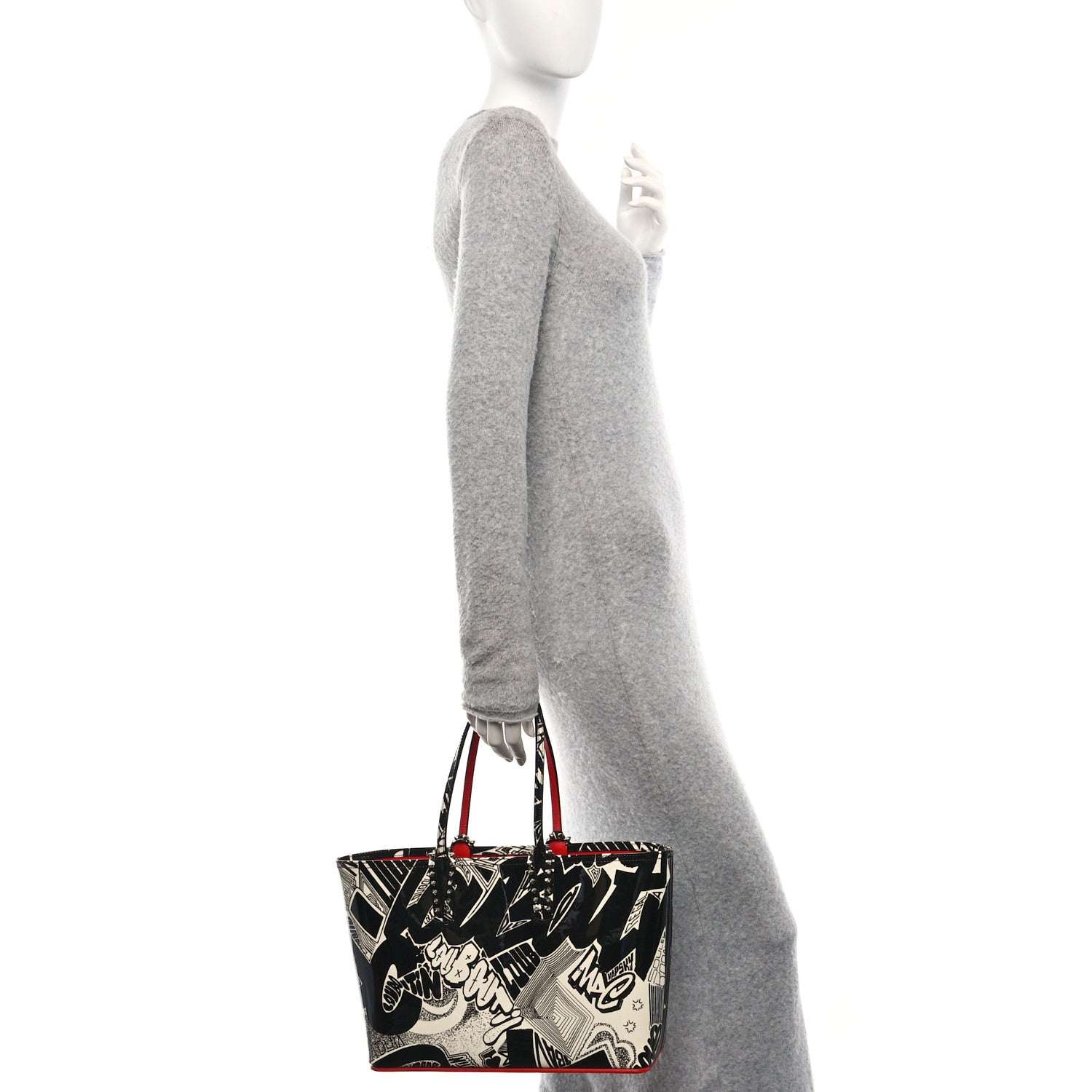 Patent Metro Graf Spikes East West Cabata Tote Black