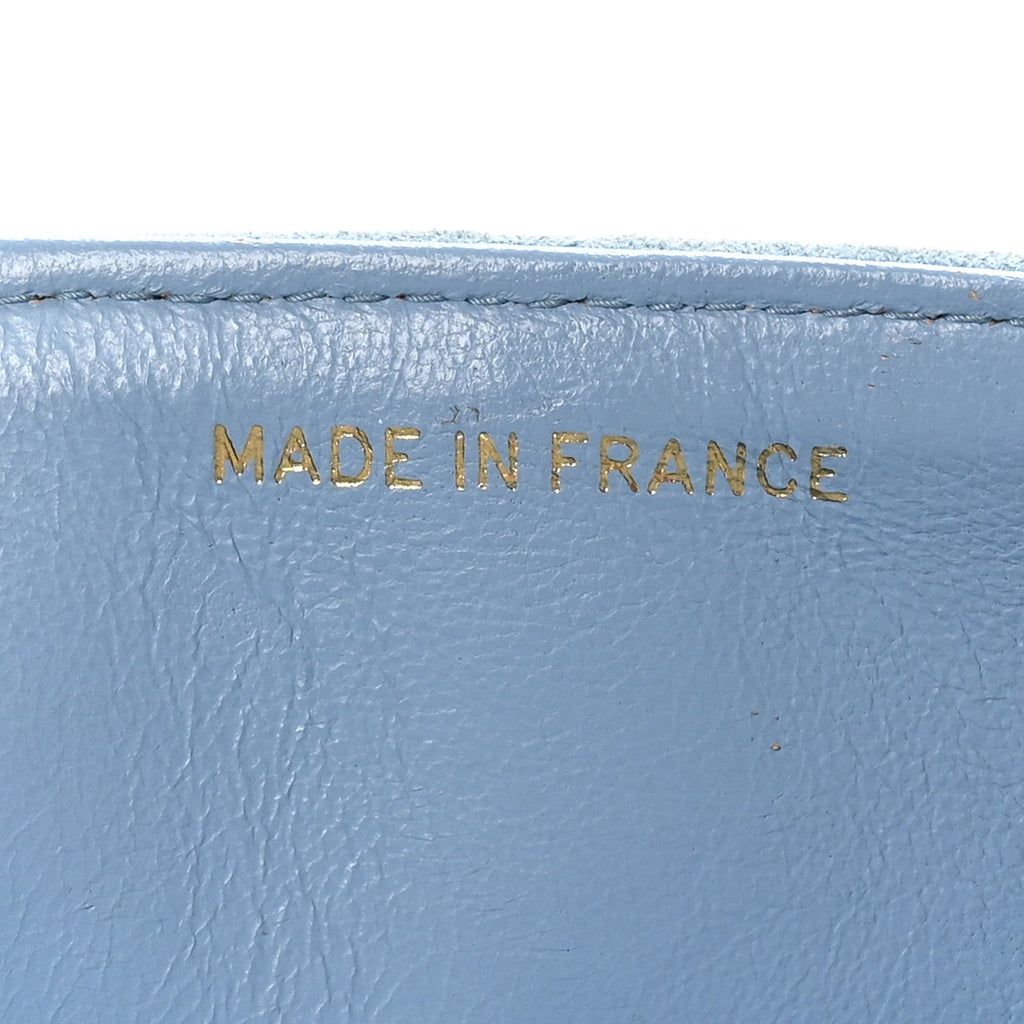 Suede Small Messenger Flap Light Blue