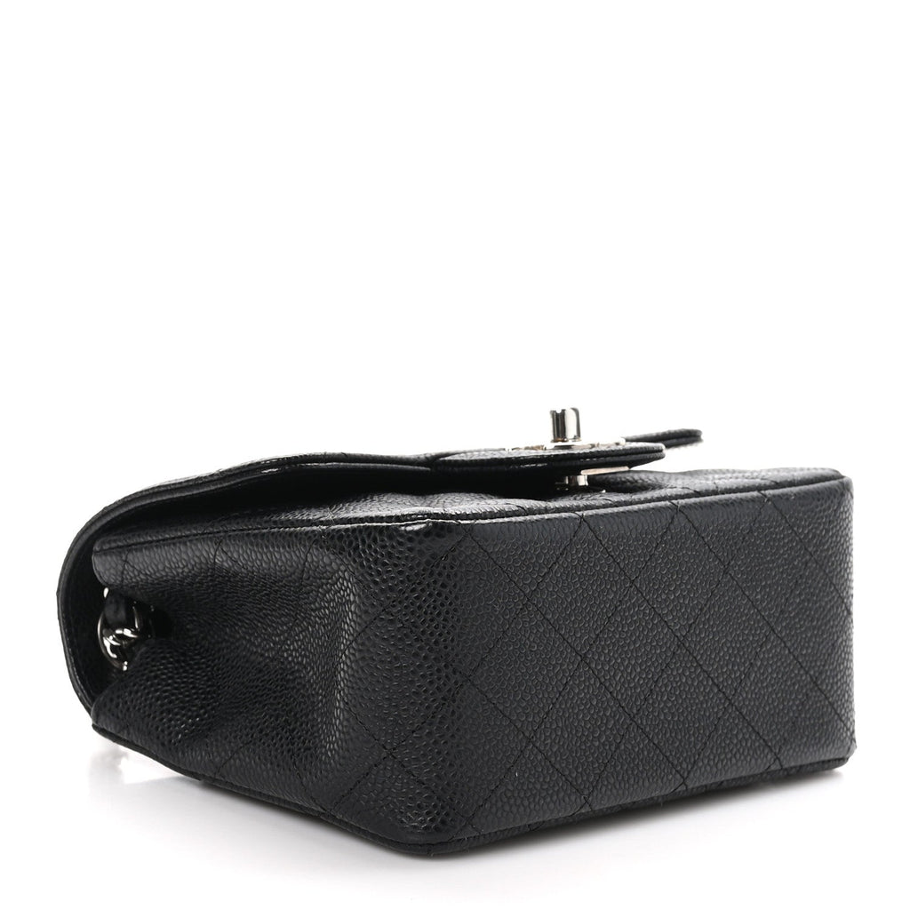 Caviar Quilted Mini Square Flap Black