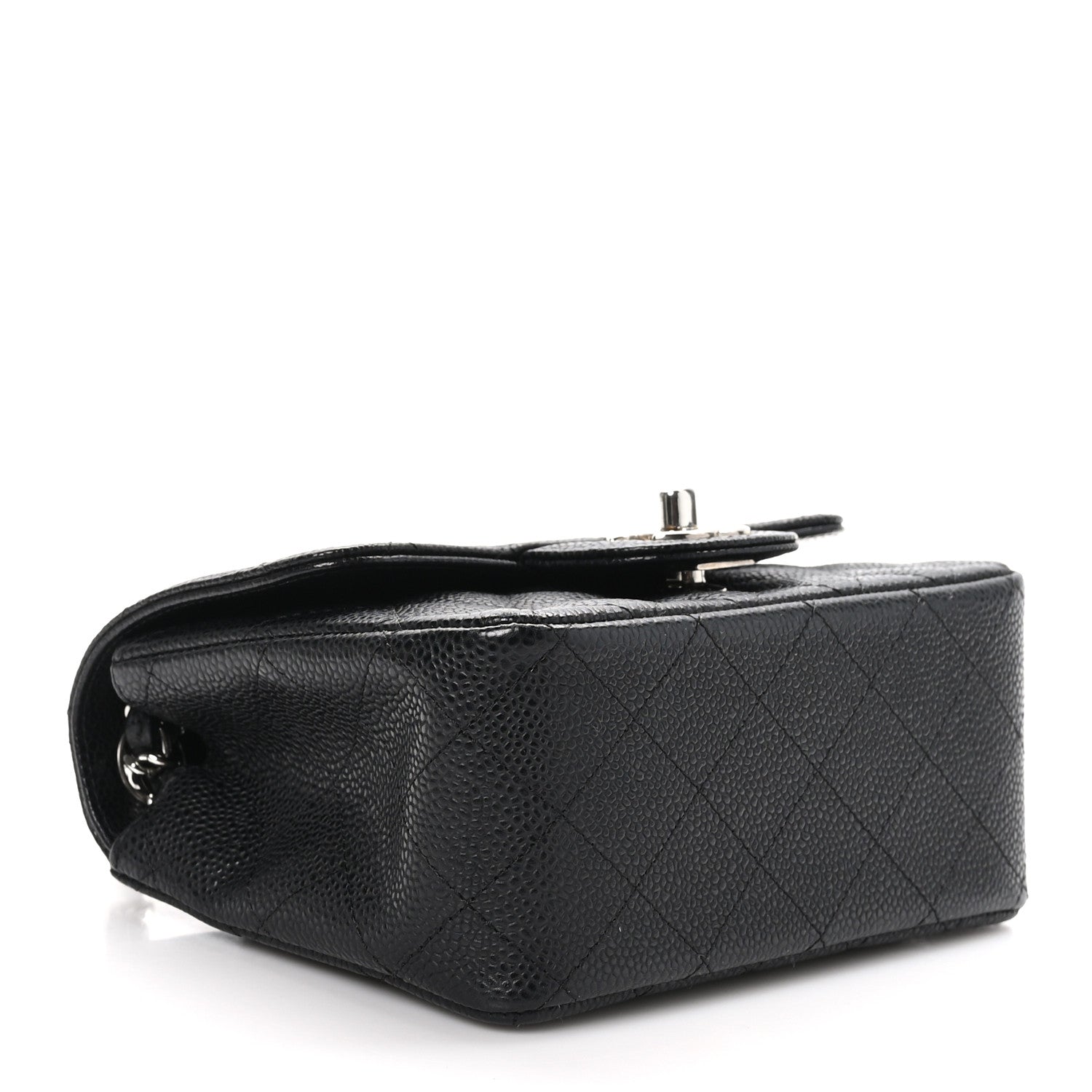 Caviar Quilted Mini Square Flap Black