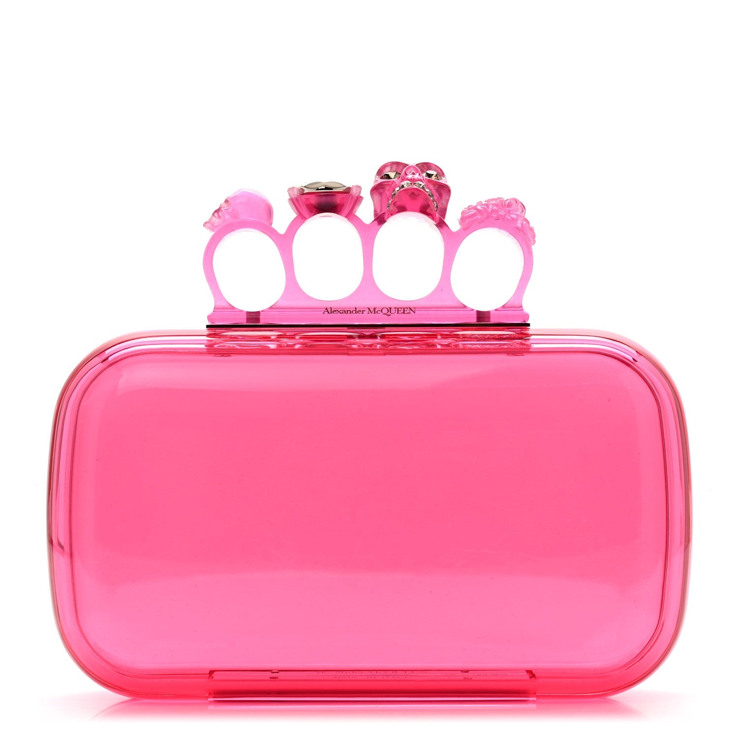 Resin Knuckle Clutch Pink