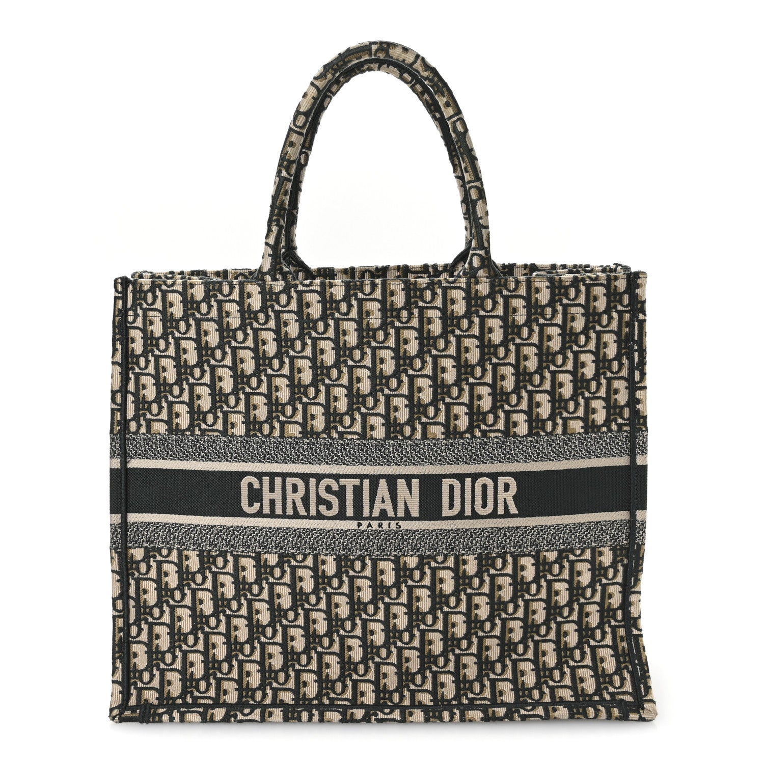 Oblique Large Book Tote Vert Multicolor